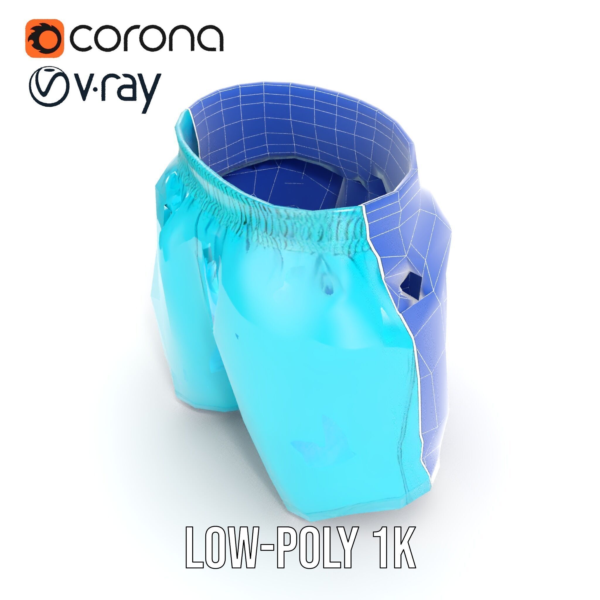 Casual Swim Shorts D Model Pack Low-poly 3D model_23