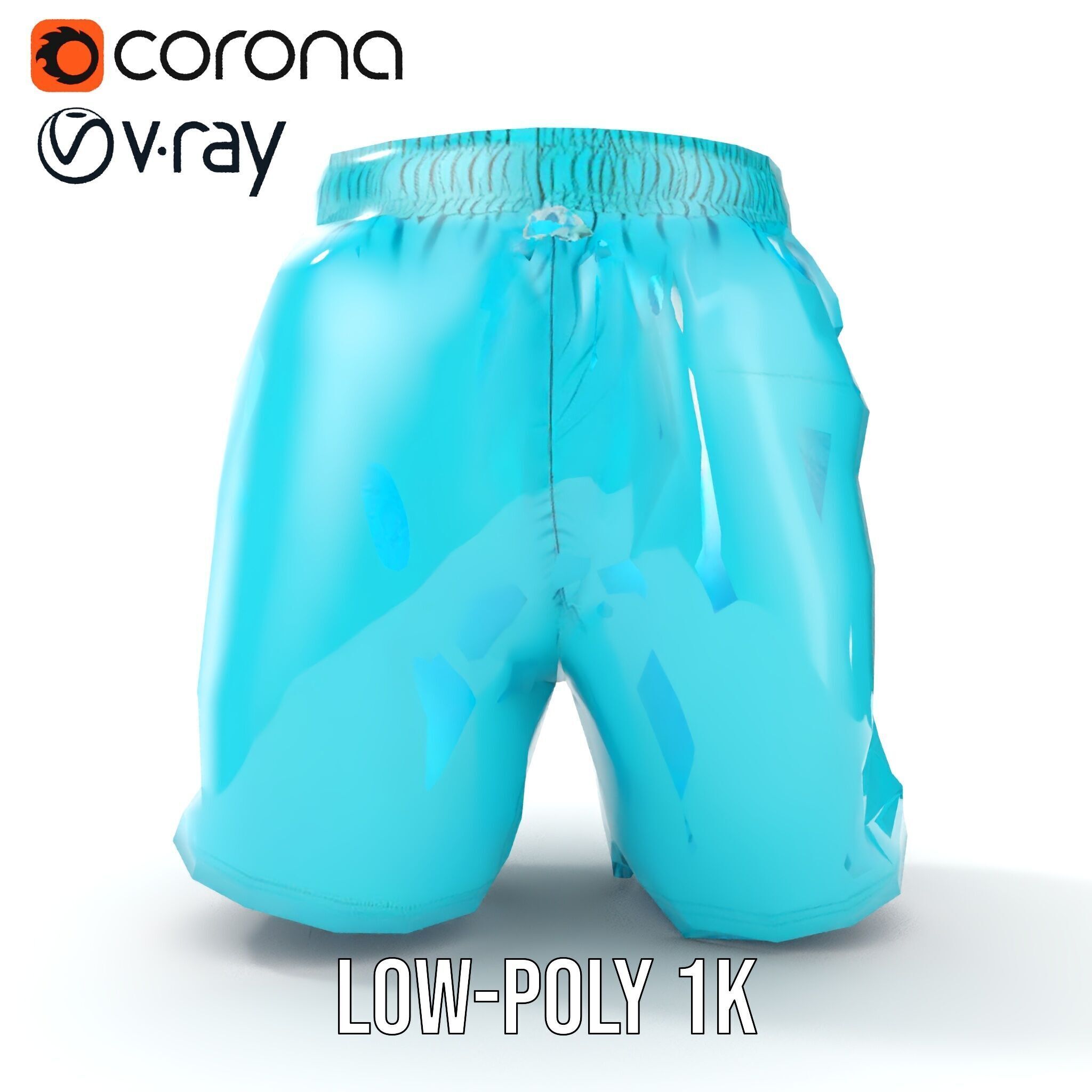 Casual Swim Shorts D Model Pack Low-poly 3D model_20