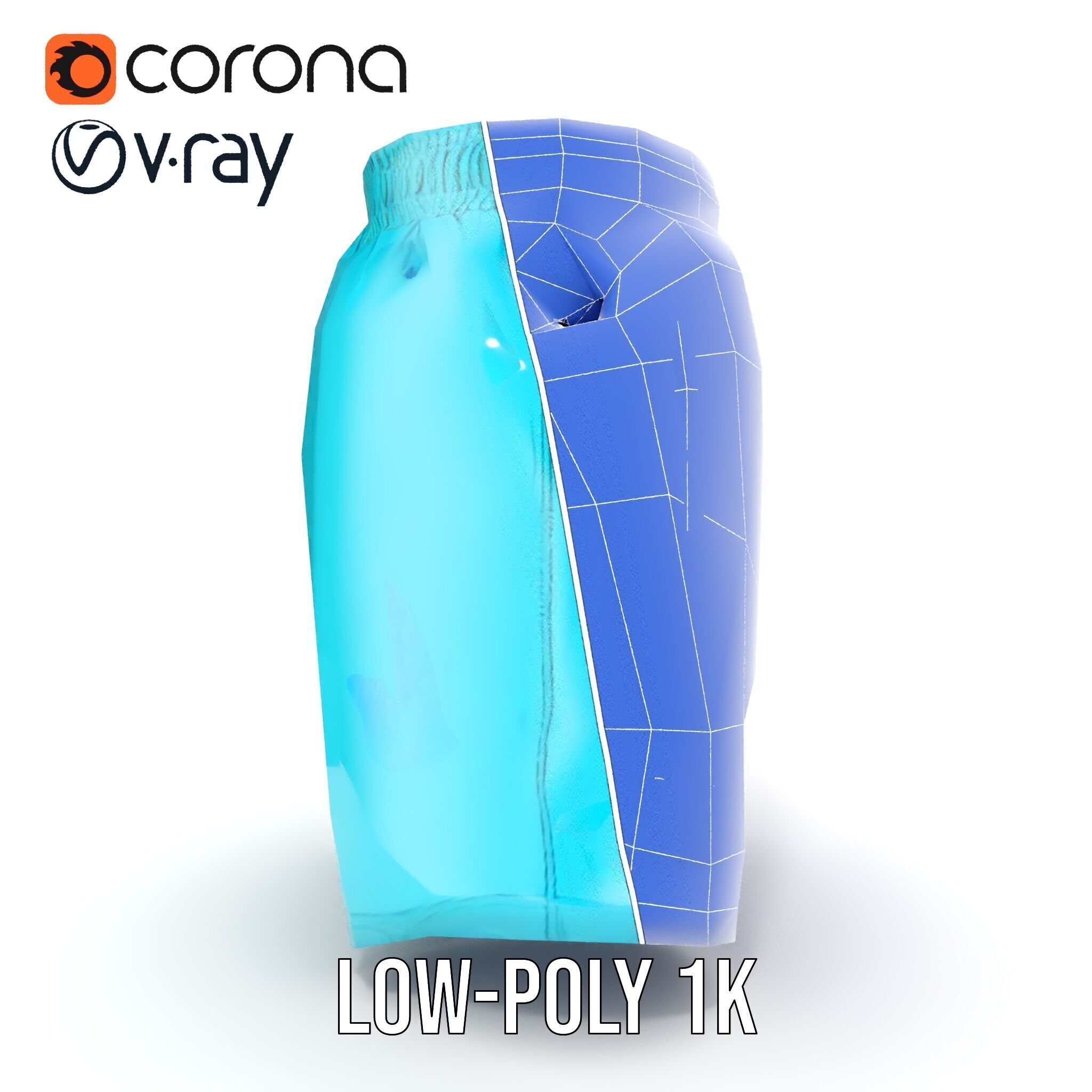 Casual Swim Shorts D Model Pack Low-poly 3D model_25