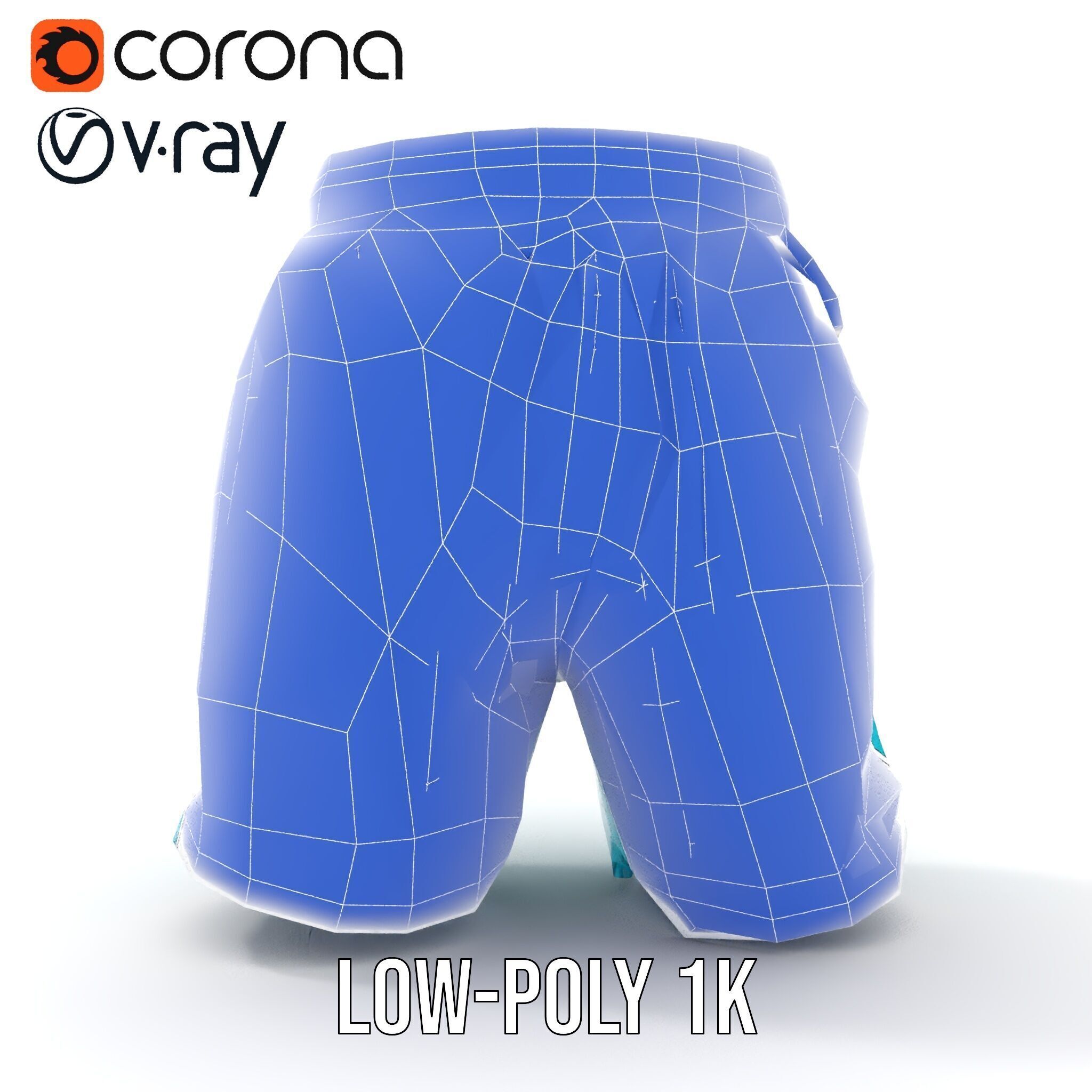 Casual Swim Shorts D Model Pack Low-poly 3D model_31