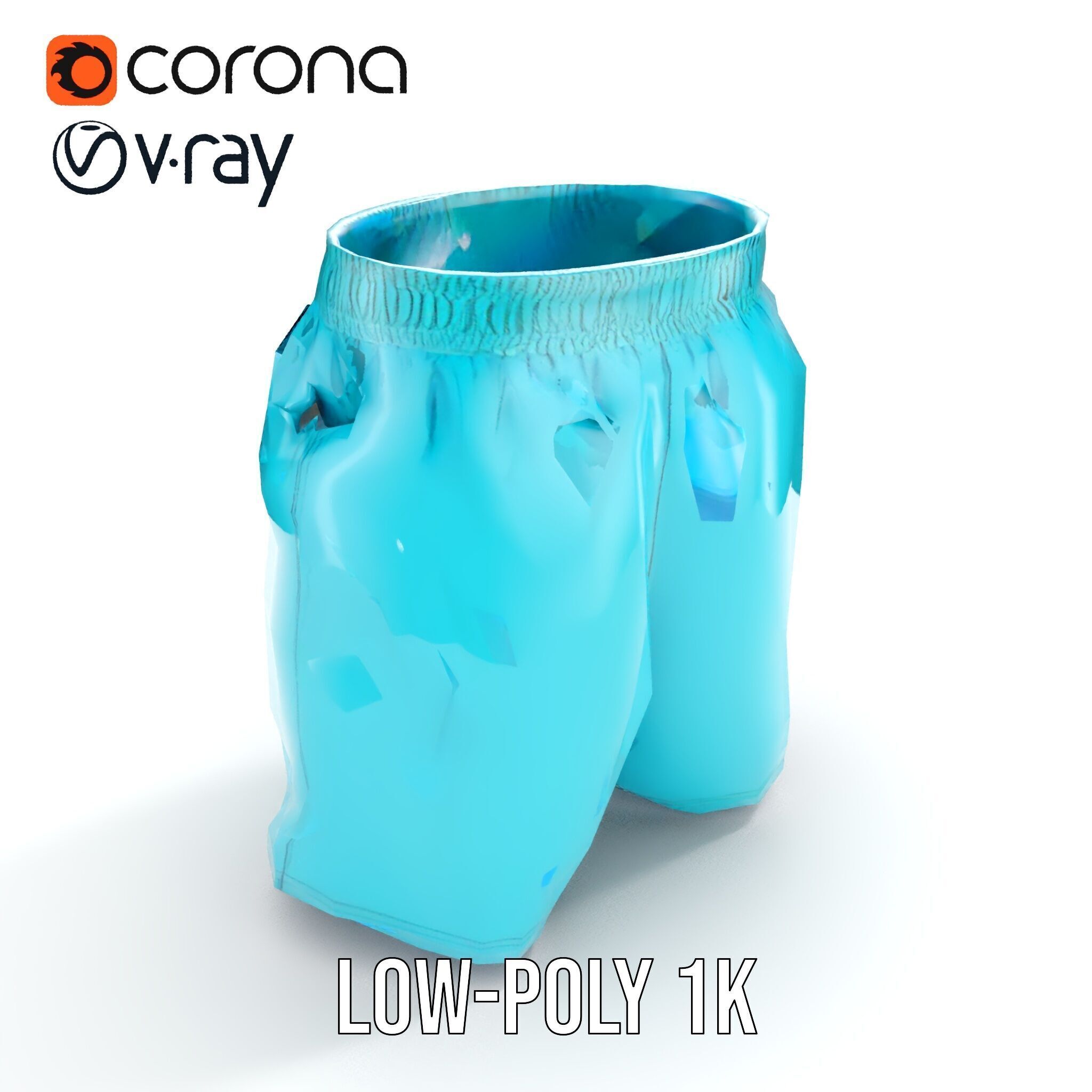 Casual Swim Shorts D Model Pack Low-poly 3D model_16