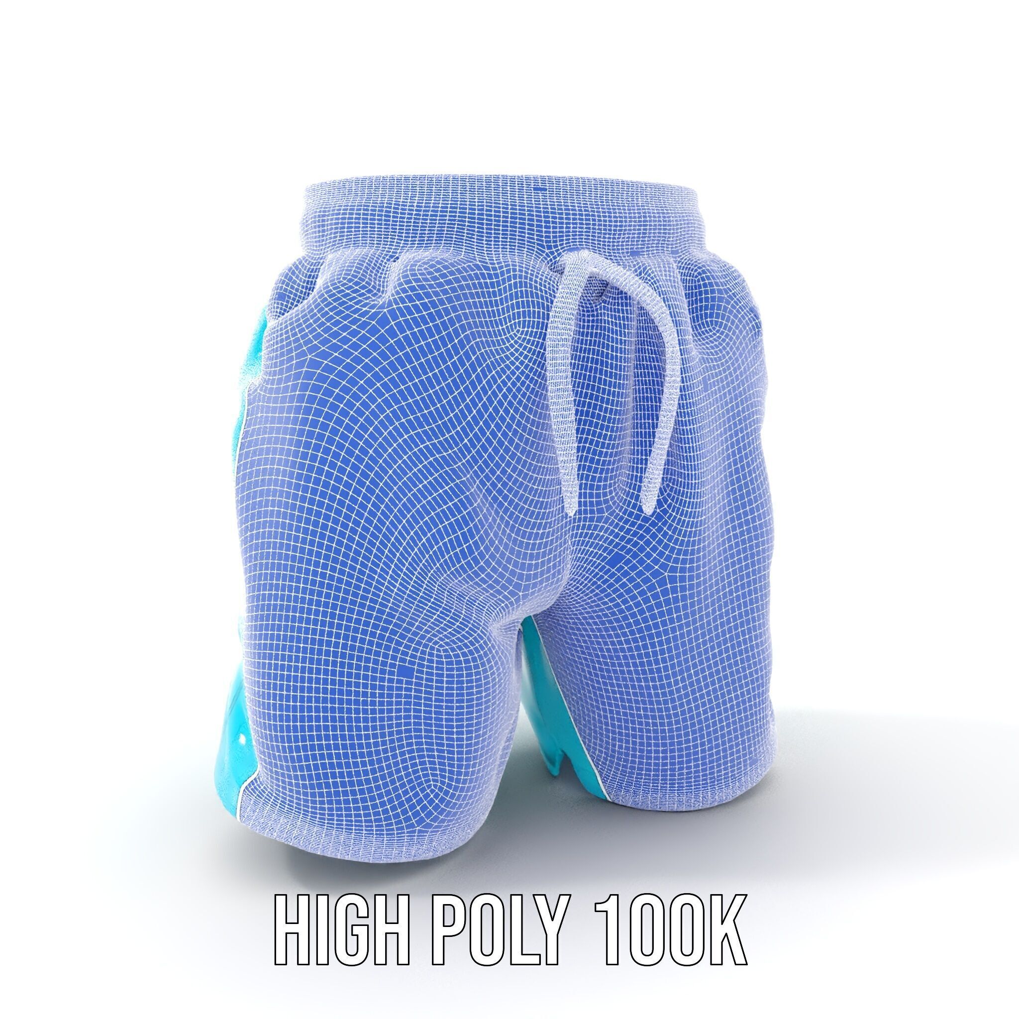 Casual Swim Shorts D Model Pack Low-poly 3D model_4