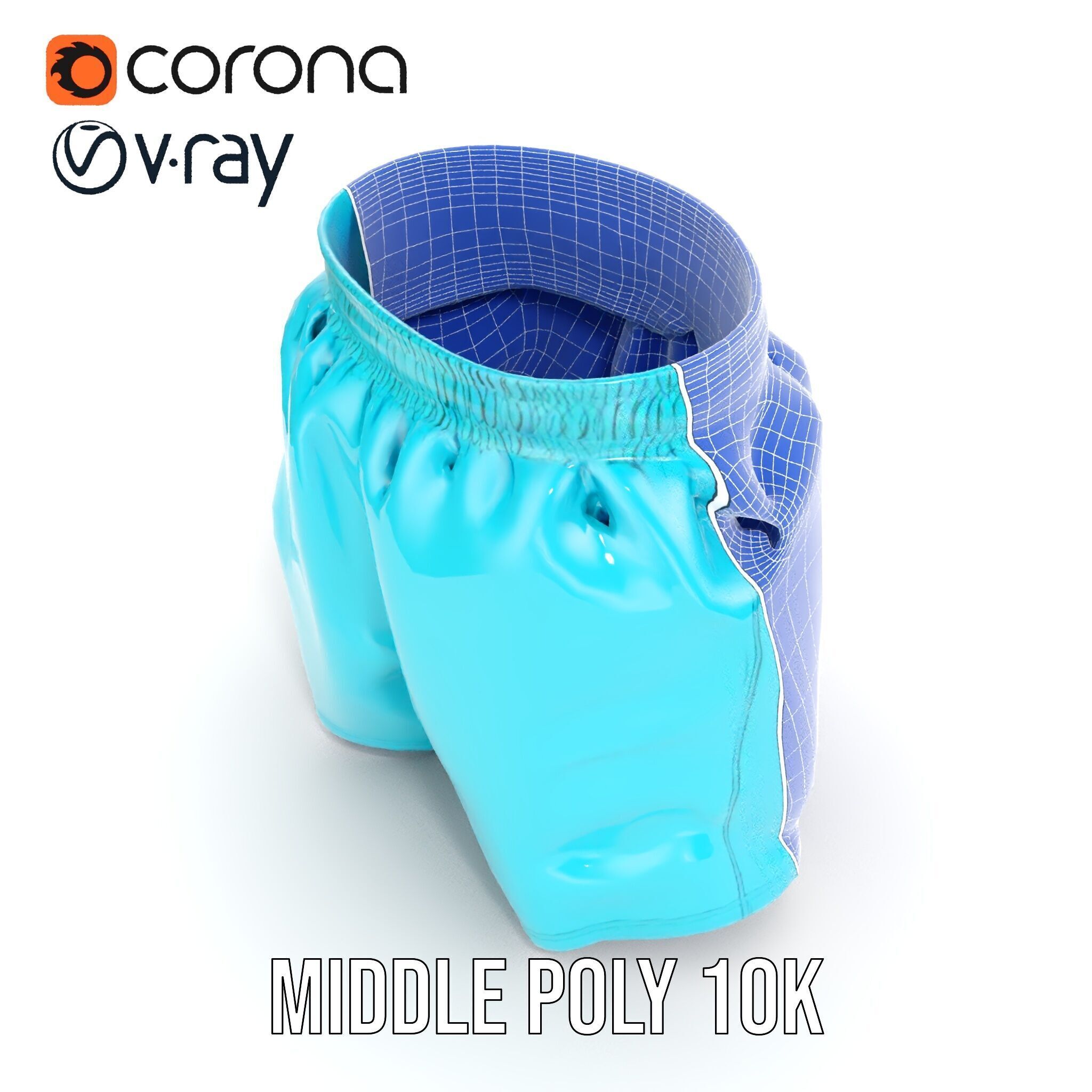 Casual Swim Shorts D Model Pack Low-poly 3D model_24