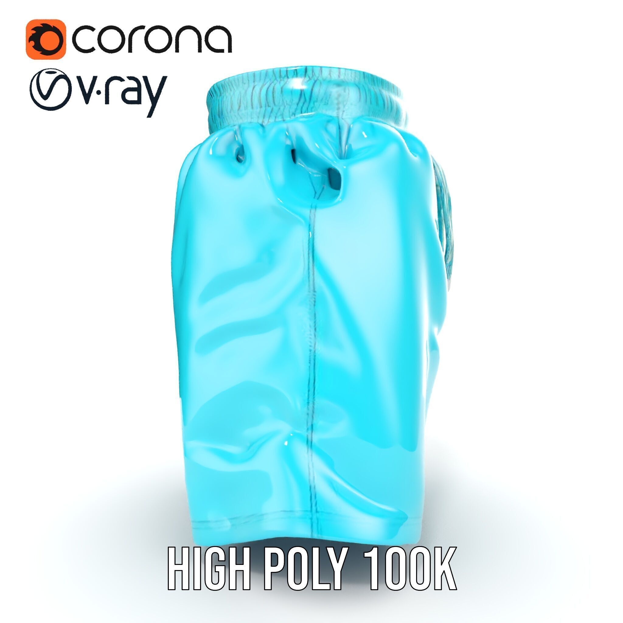 Casual Swim Shorts D Model Pack Low-poly 3D model_32