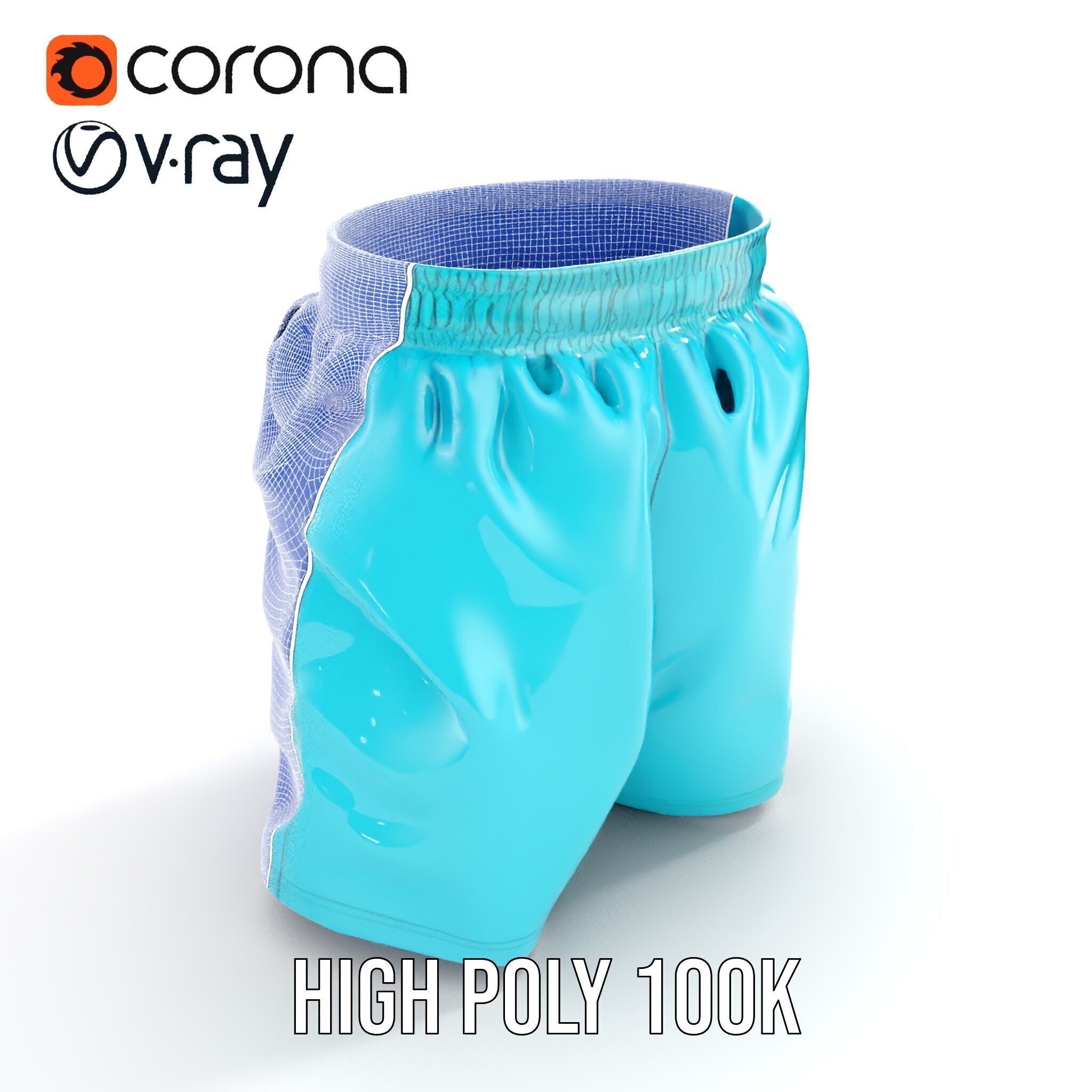 Casual Swim Shorts D Model Pack Low-poly 3D model_21