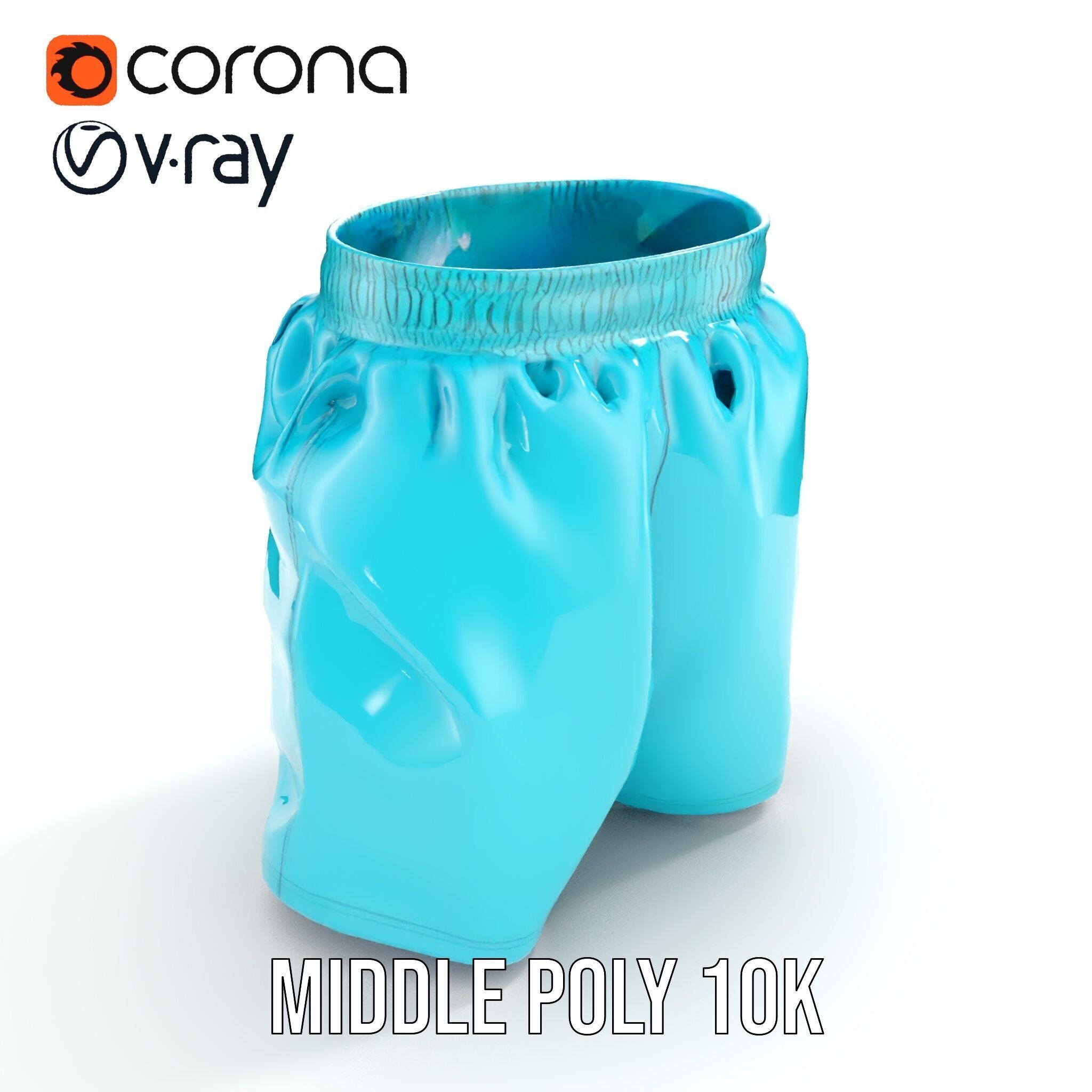 Casual Swim Shorts D Model Pack Low-poly 3D model_12