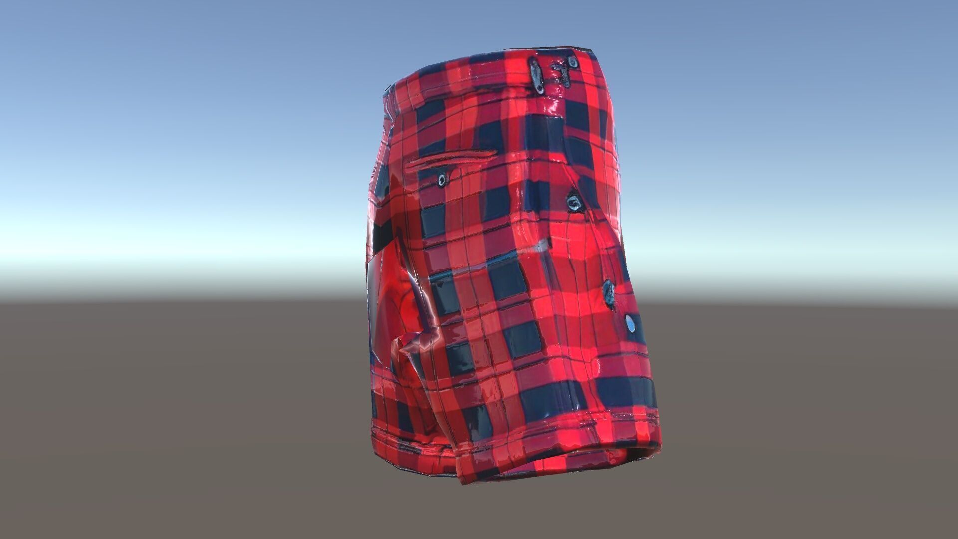 Plaid Shorts Model Pack with Detailed Textures Low-poly 3D model_34