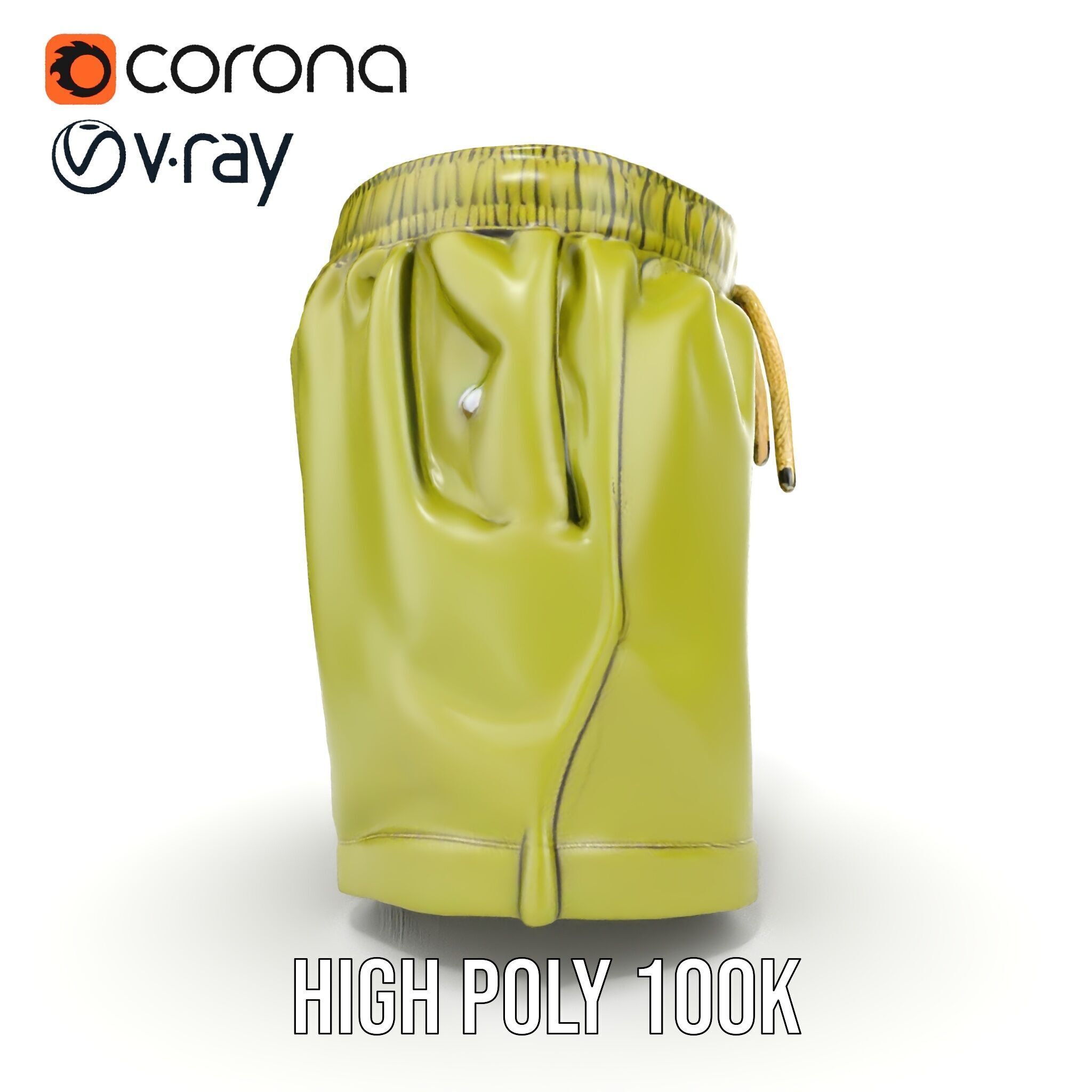 Casual Shorts Model Pack for D Clothing Low-poly 3D model_29