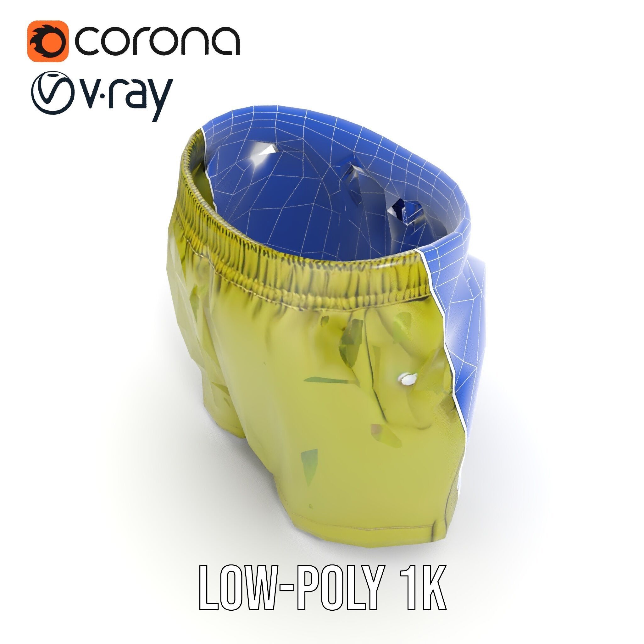 Casual Shorts Model Pack for D Clothing Low-poly 3D model_20