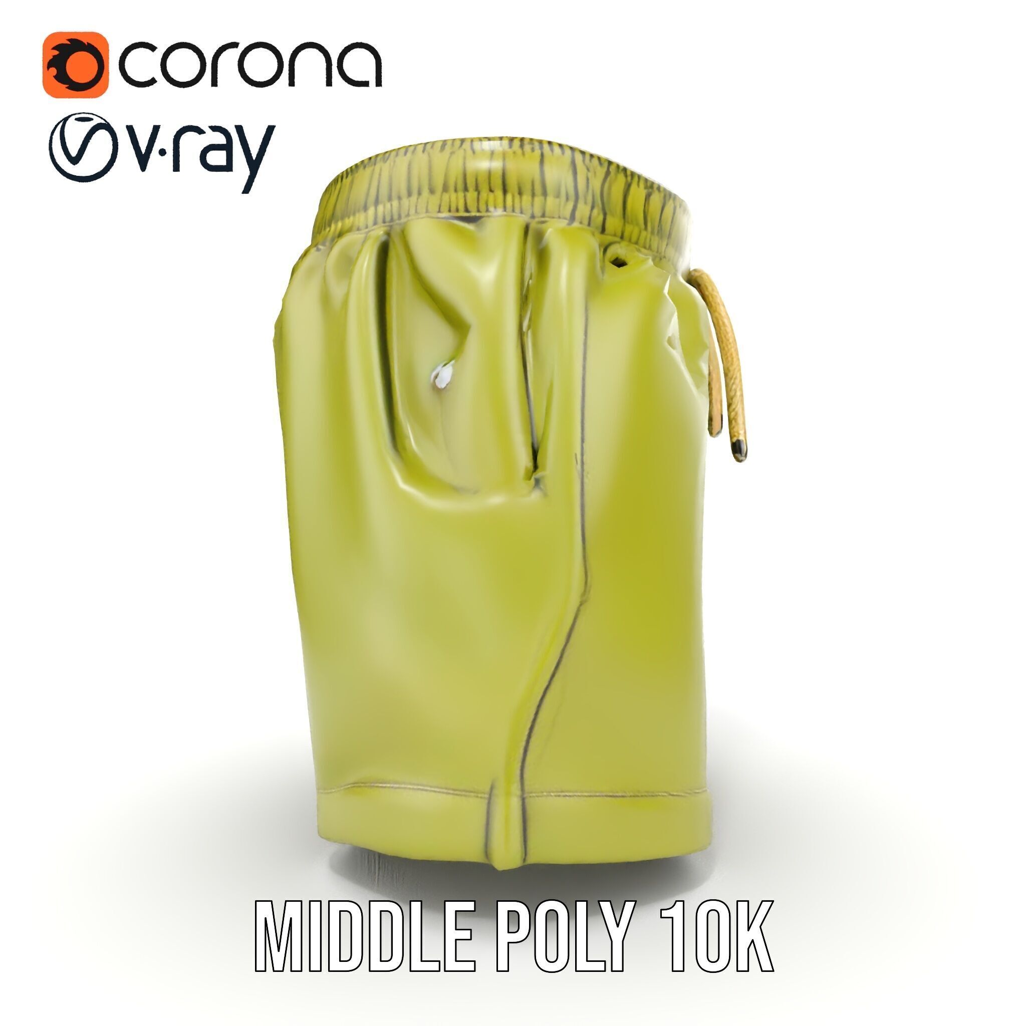 Casual Shorts Model Pack for D Clothing Low-poly 3D model_17