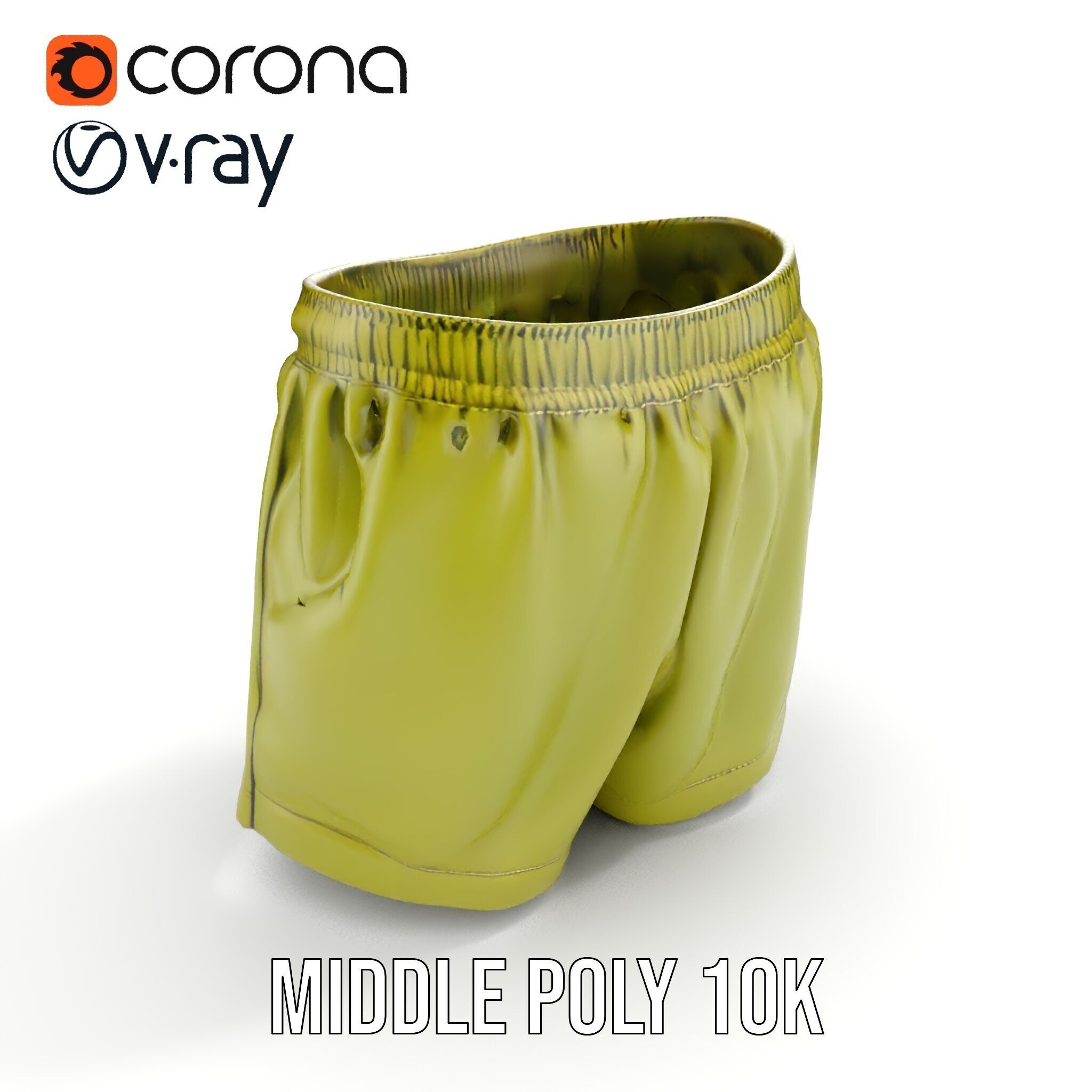 Casual Shorts Model Pack for D Clothing Low-poly 3D model_9