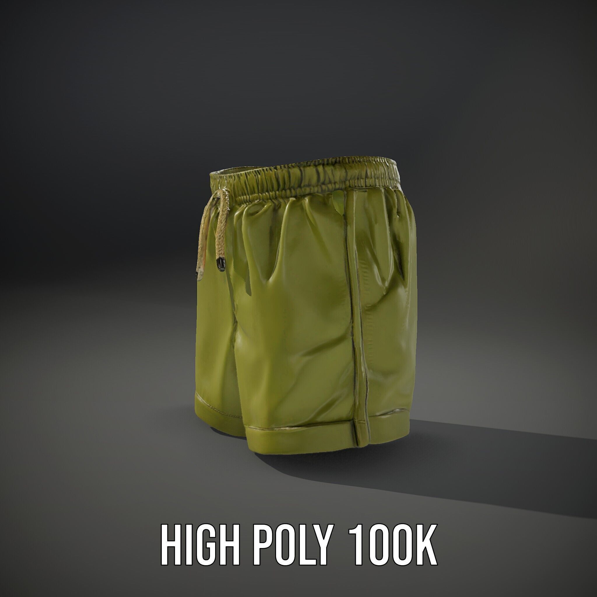 Casual Shorts Model Pack for D Clothing Low-poly 3D model_8
