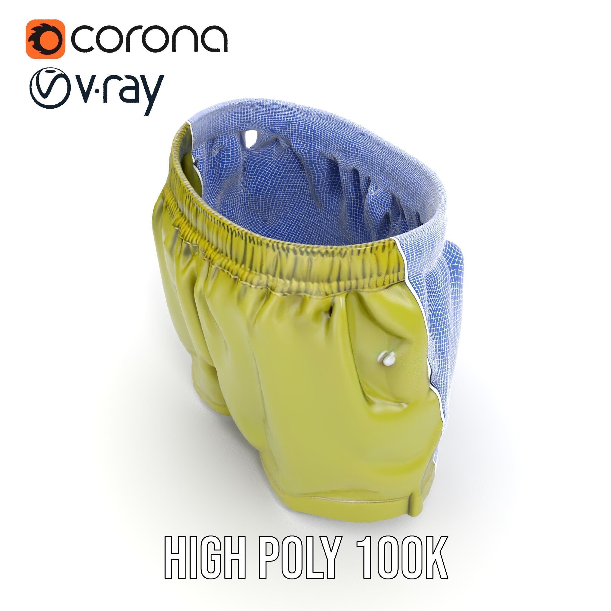 Casual Shorts Model Pack for D Clothing Low-poly 3D model_36