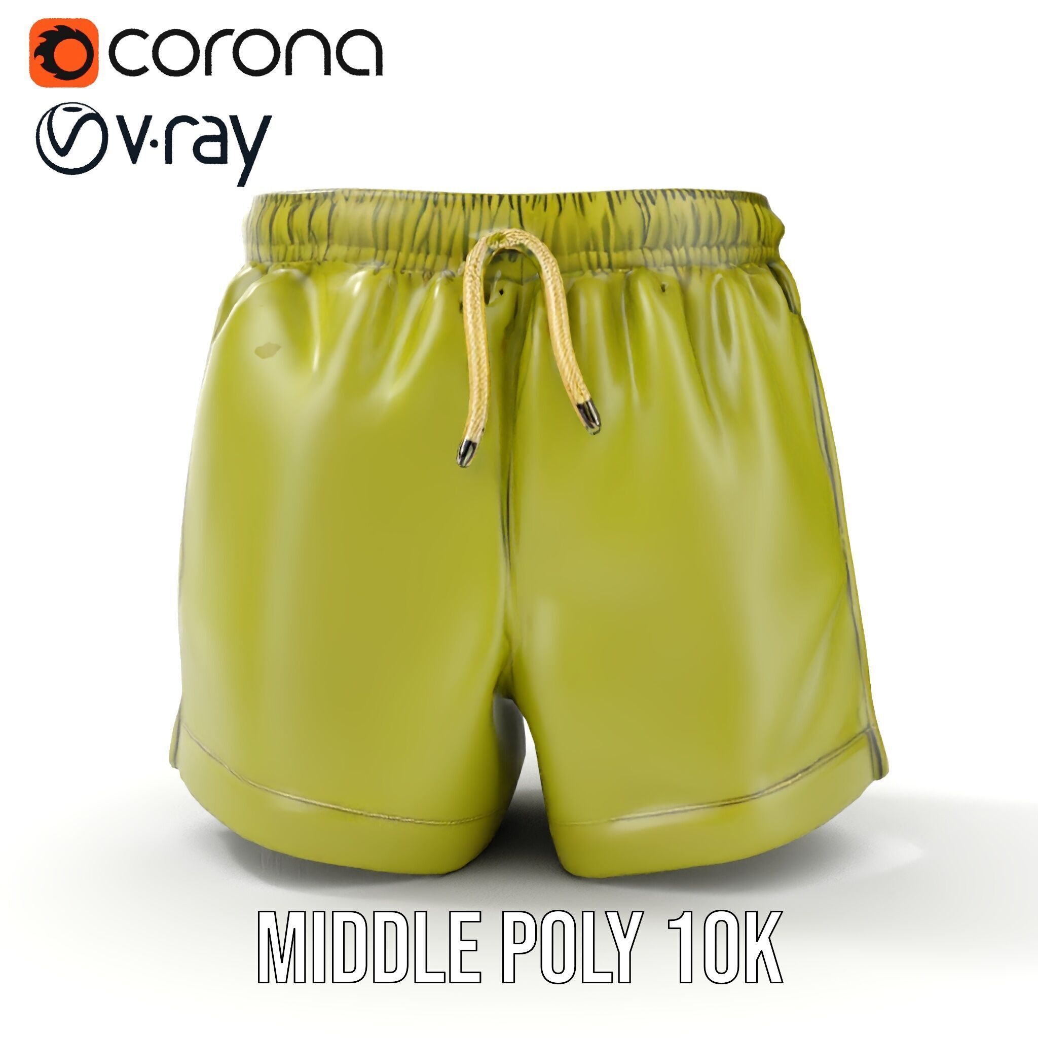 Casual Shorts Model Pack for D Clothing Low-poly 3D model_6