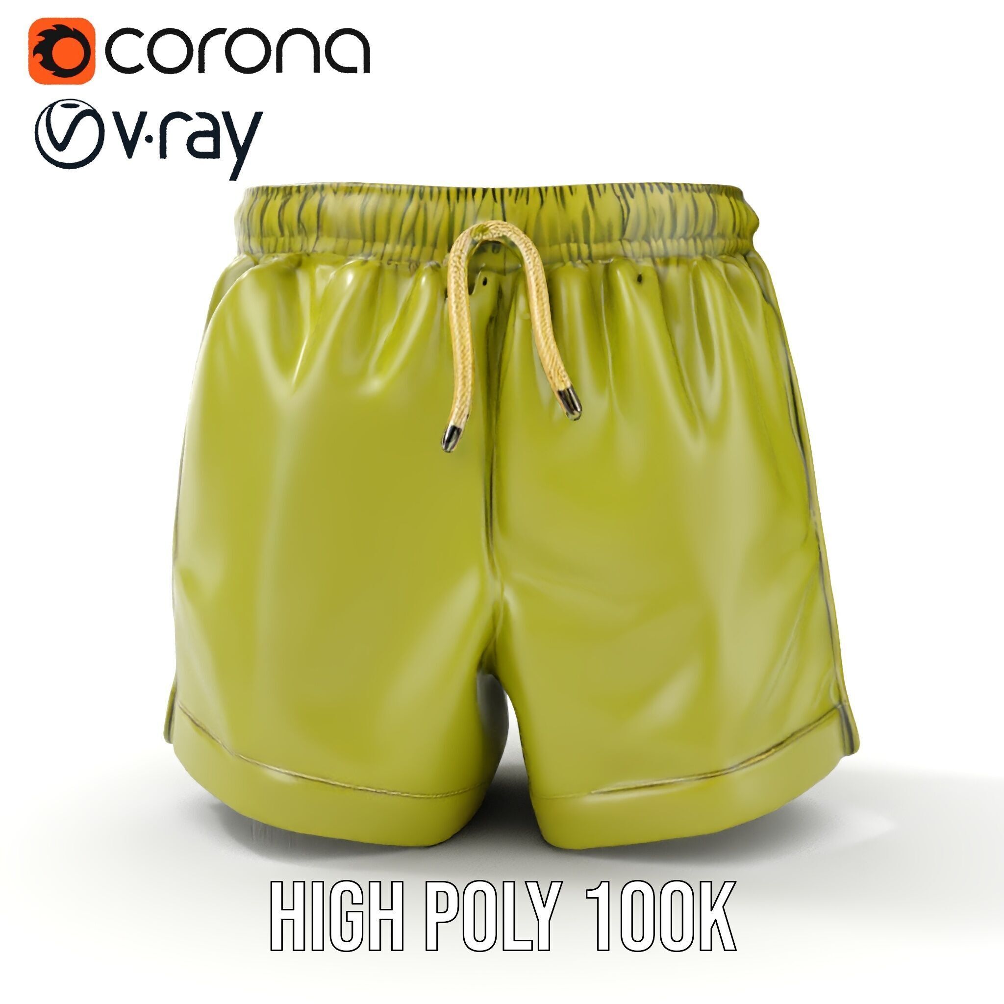 Casual Shorts Model Pack for D Clothing Low-poly 3D model_32