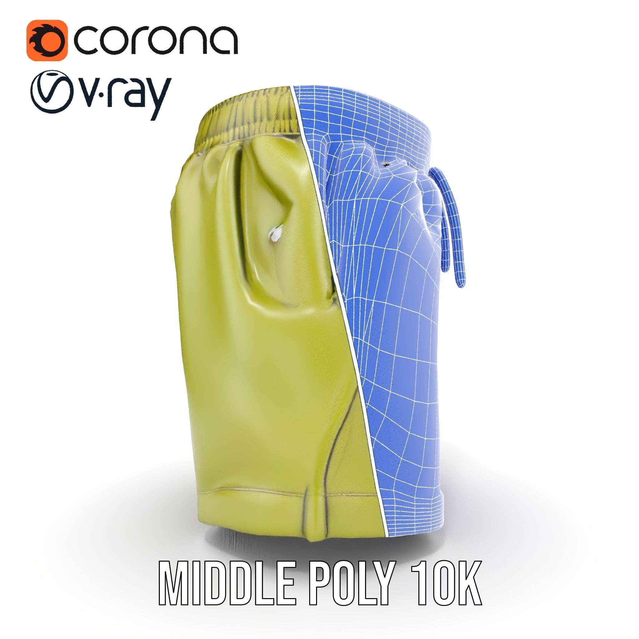 Casual Shorts Model Pack for D Clothing Low-poly 3D model_30