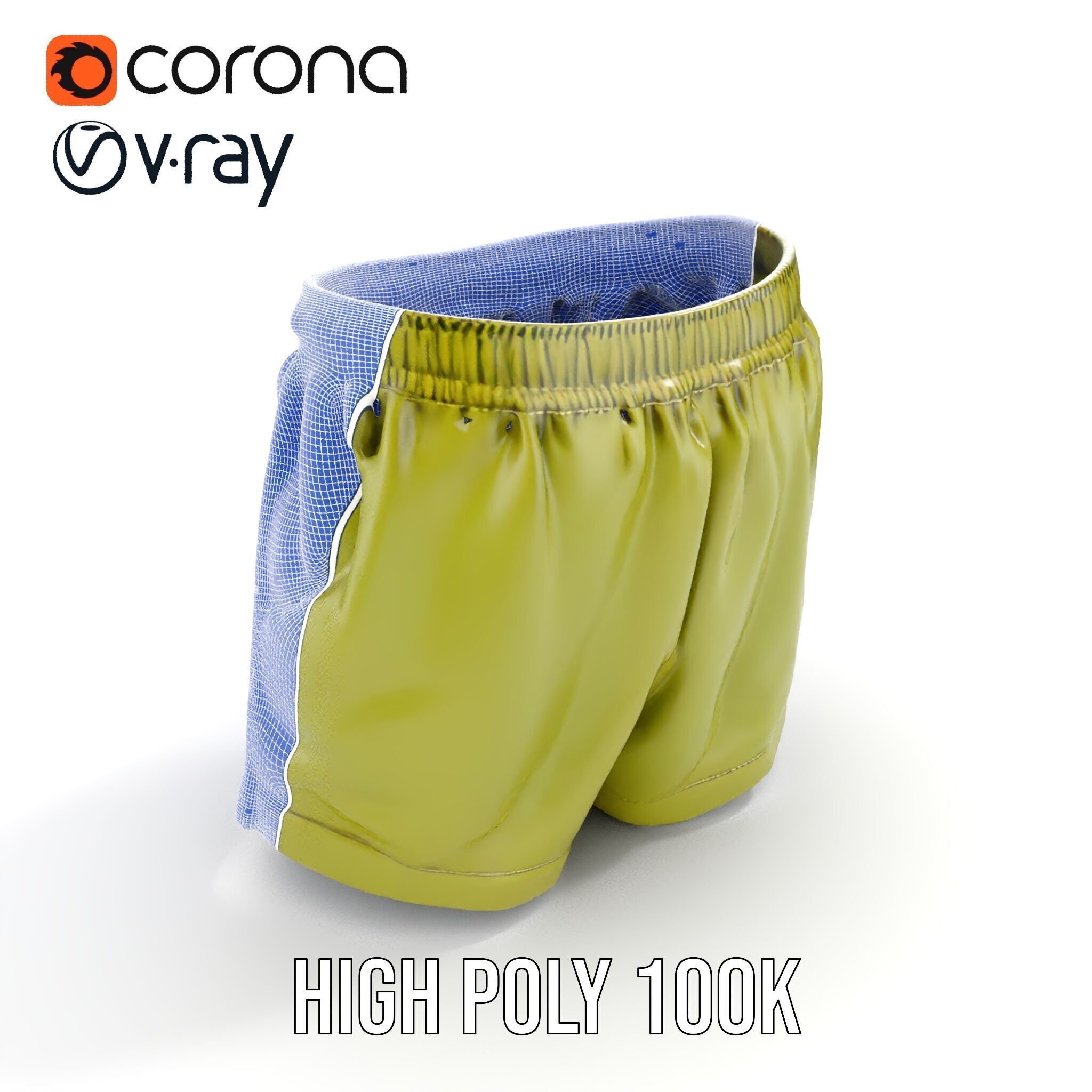 Casual Shorts Model Pack for D Clothing Low-poly 3D model_26