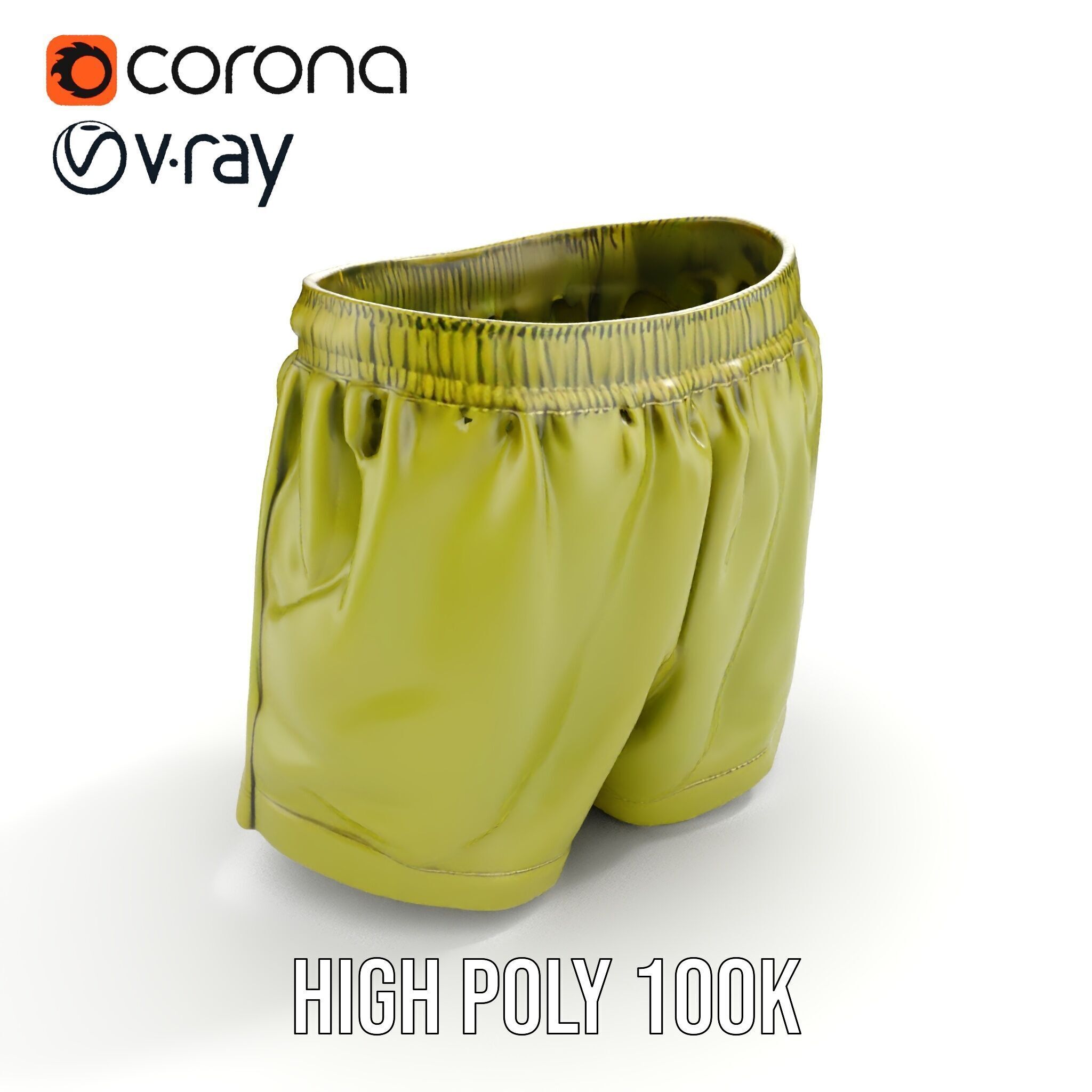 Casual Shorts Model Pack for D Clothing Low-poly 3D model_35