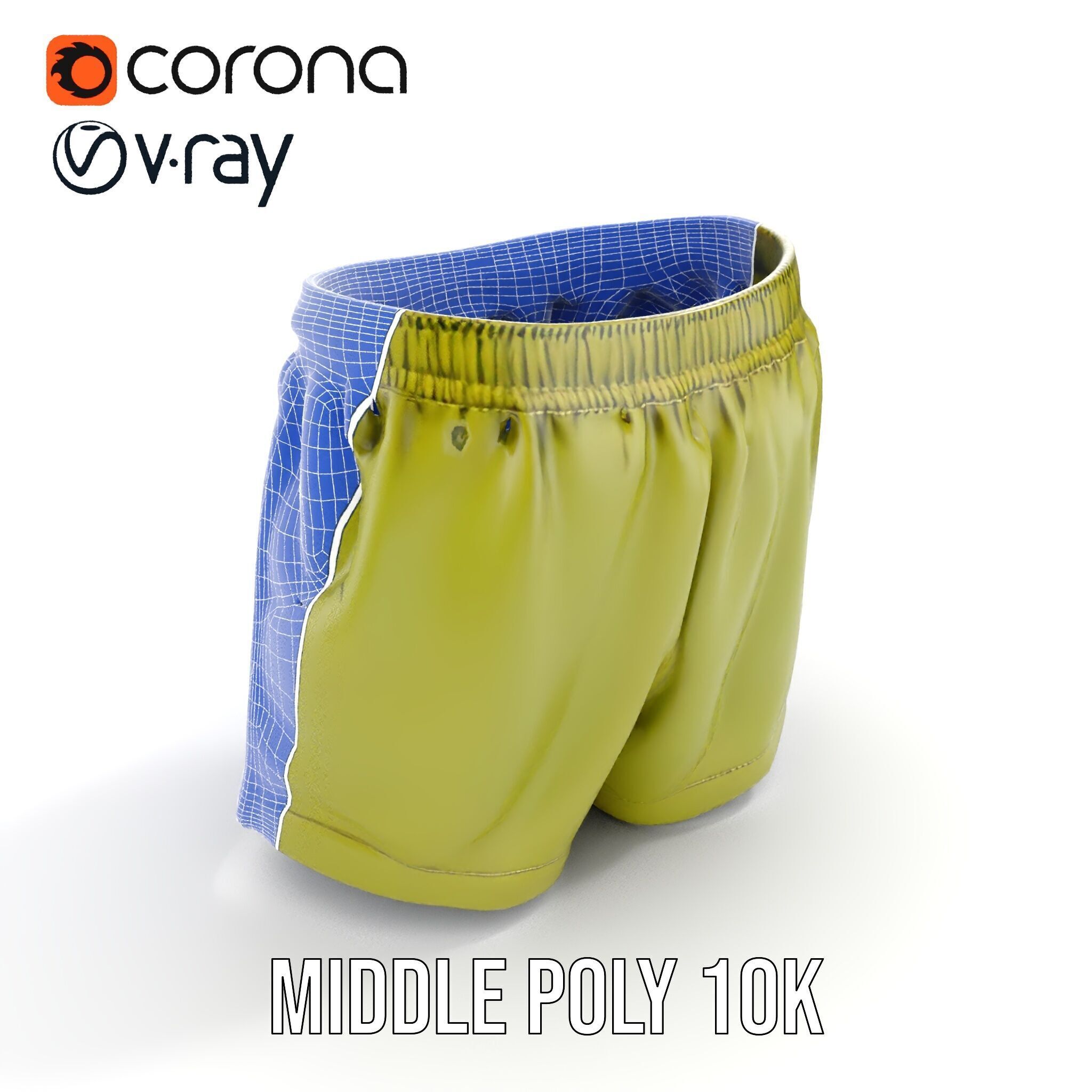 Casual Shorts Model Pack for D Clothing Low-poly 3D model_24