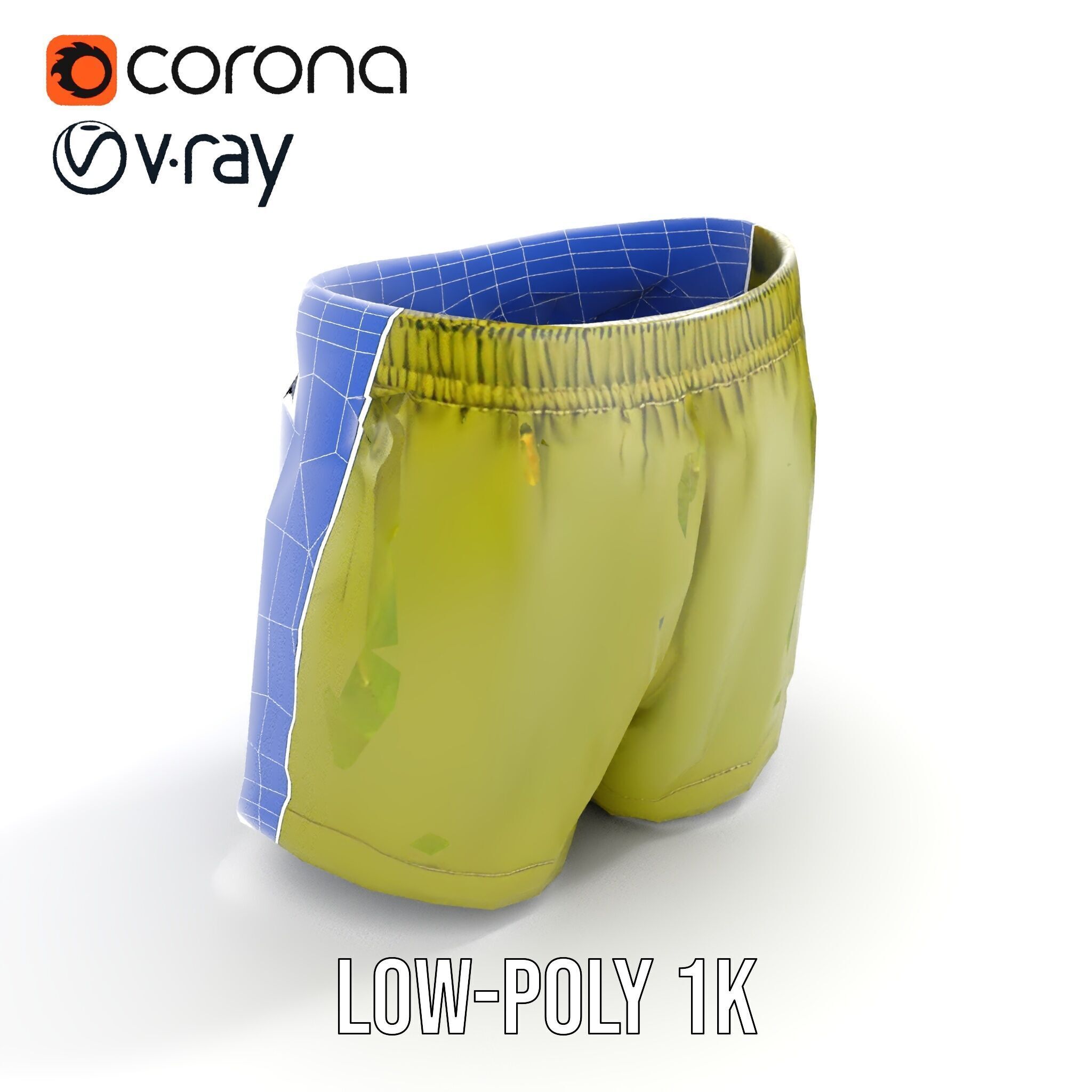 Casual Shorts Model Pack for D Clothing Low-poly 3D model_28