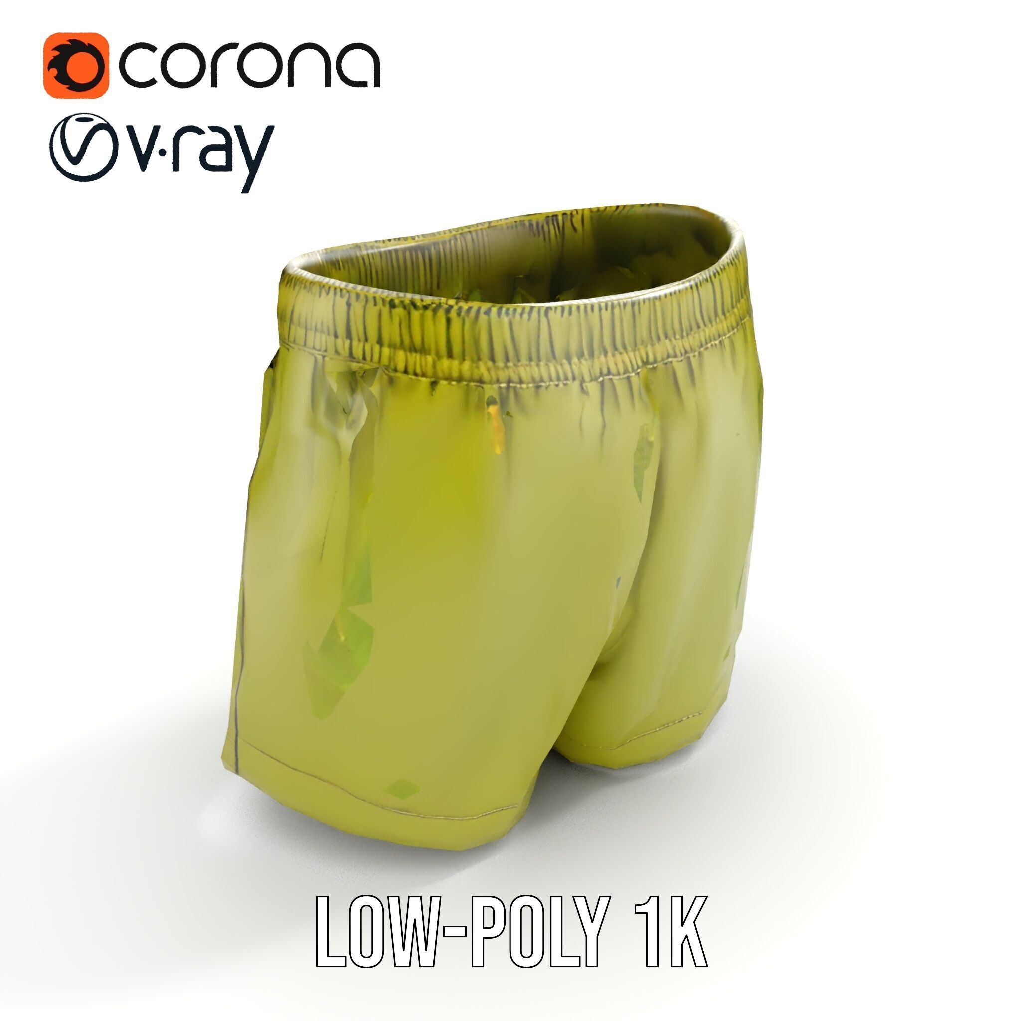 Casual Shorts Model Pack for D Clothing Low-poly 3D model_13