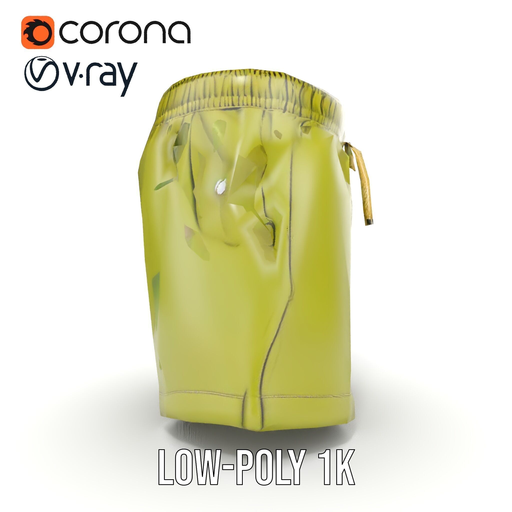 Casual Shorts Model Pack for D Clothing Low-poly 3D model_18