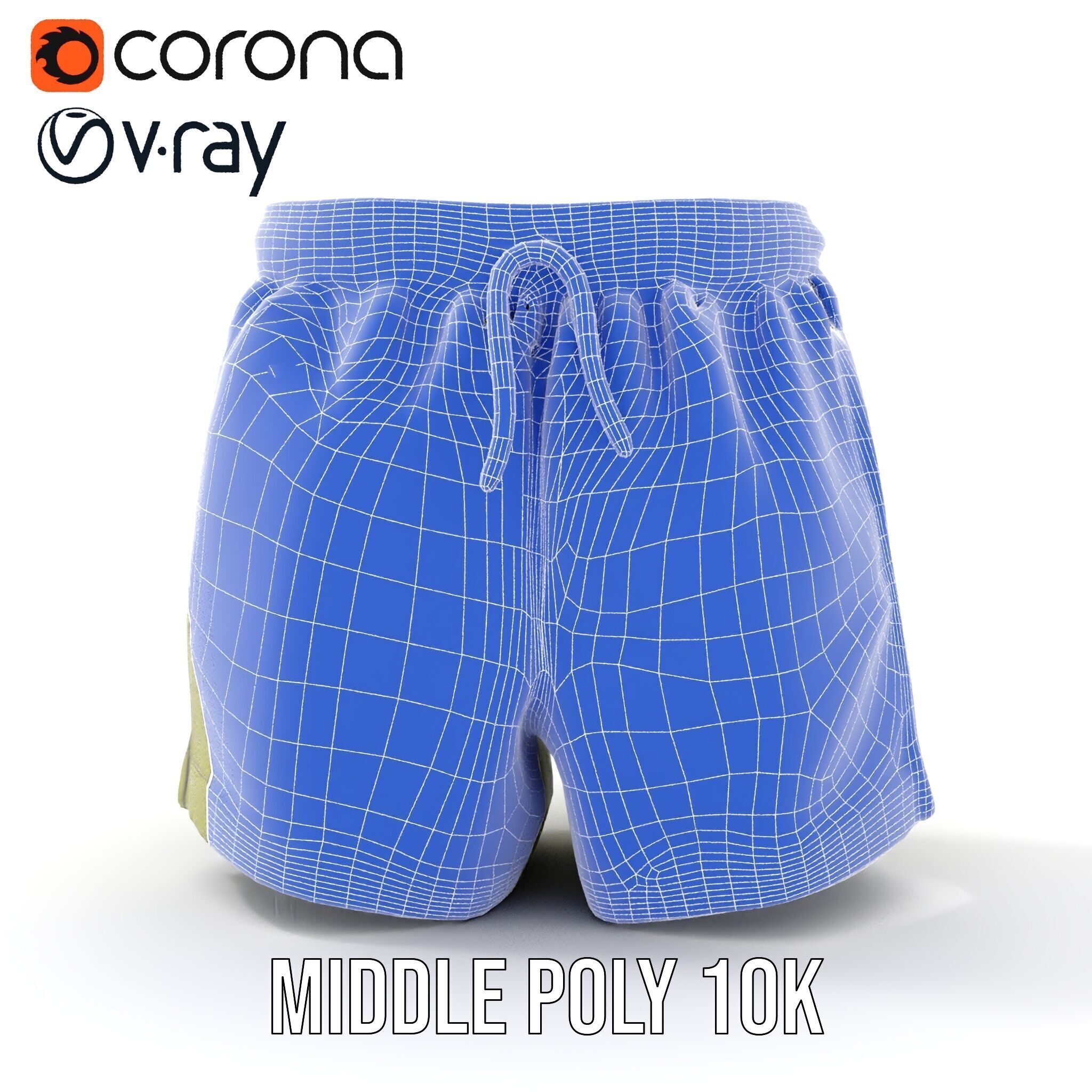 Casual Shorts Model Pack for D Clothing Low-poly 3D model_27