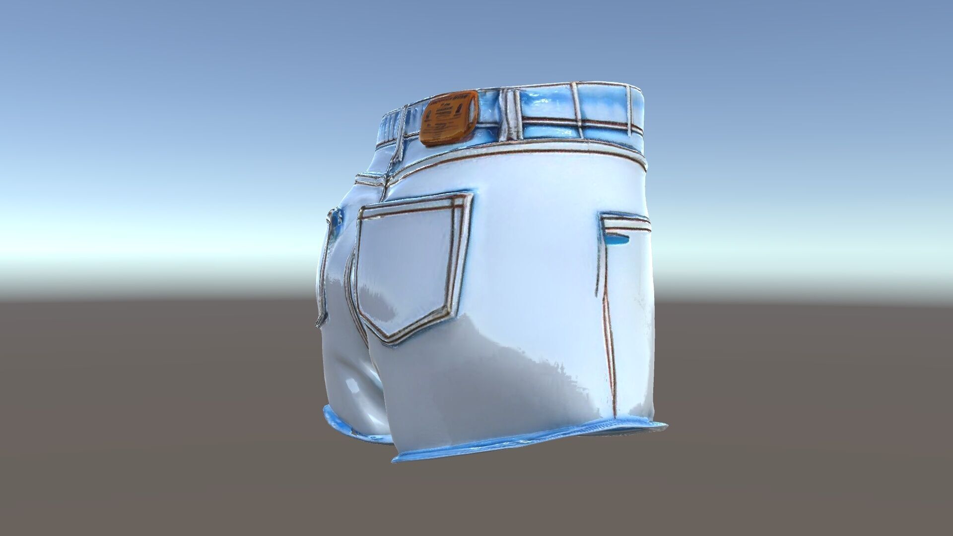 Denim Shorts Model Pack for Realistic Rendering and Animation Low-poly 3D model_34