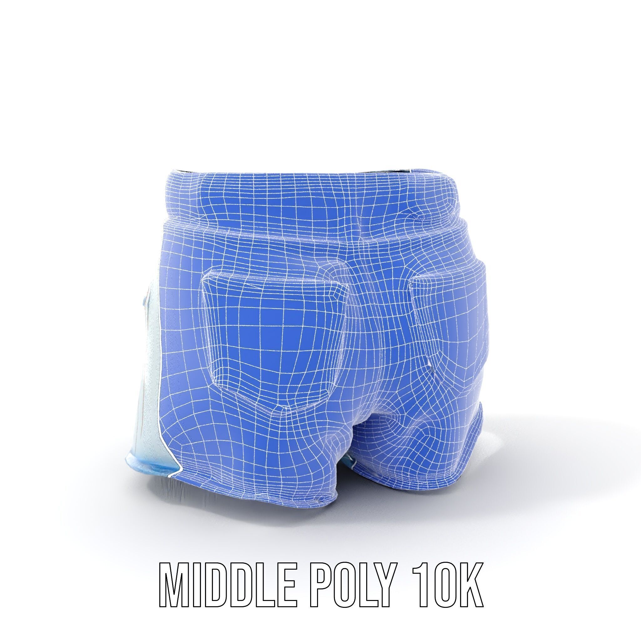 Denim Shorts Model Pack for Realistic Rendering and Animation Low-poly 3D model_20