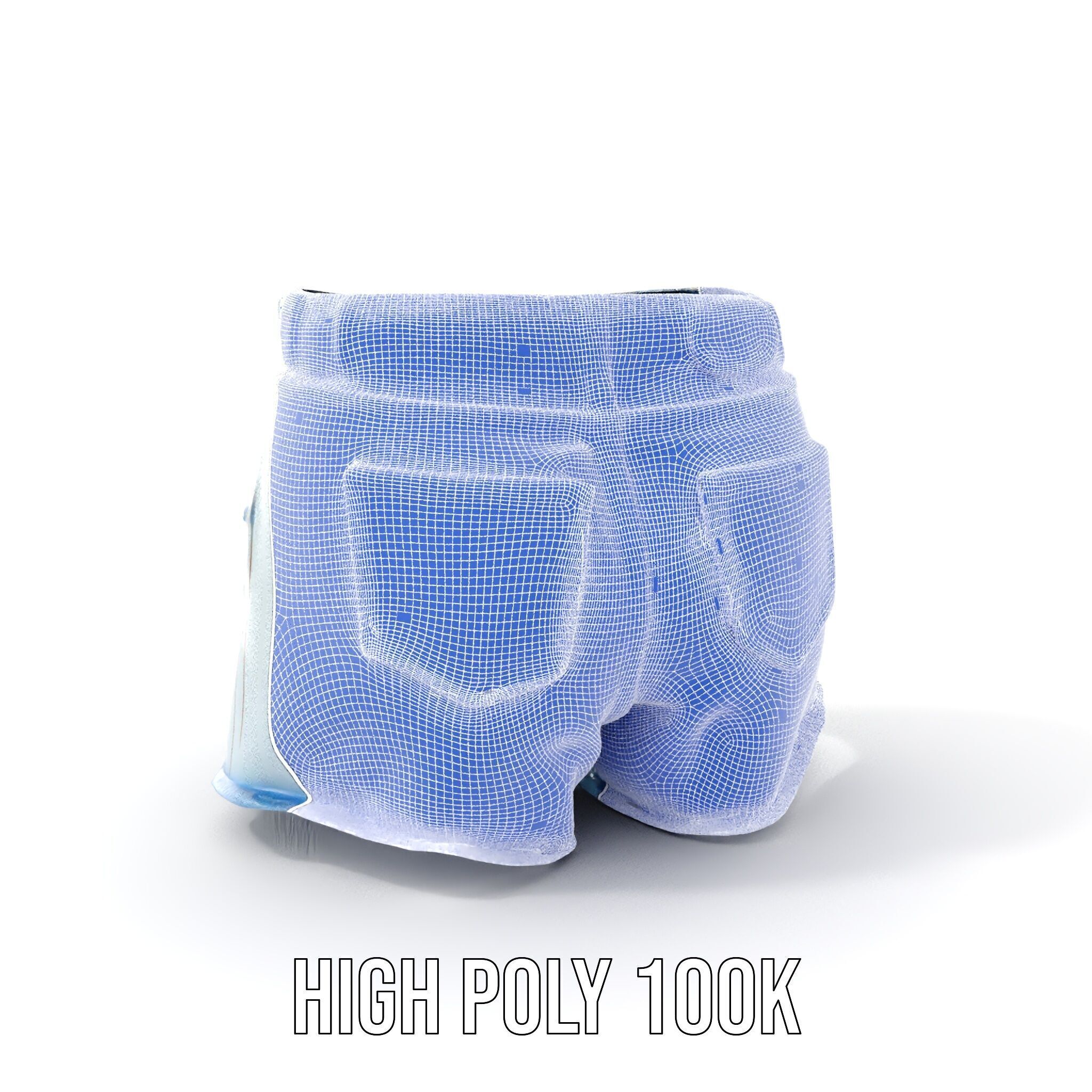Denim Shorts Model Pack for Realistic Rendering and Animation Low-poly 3D model_4