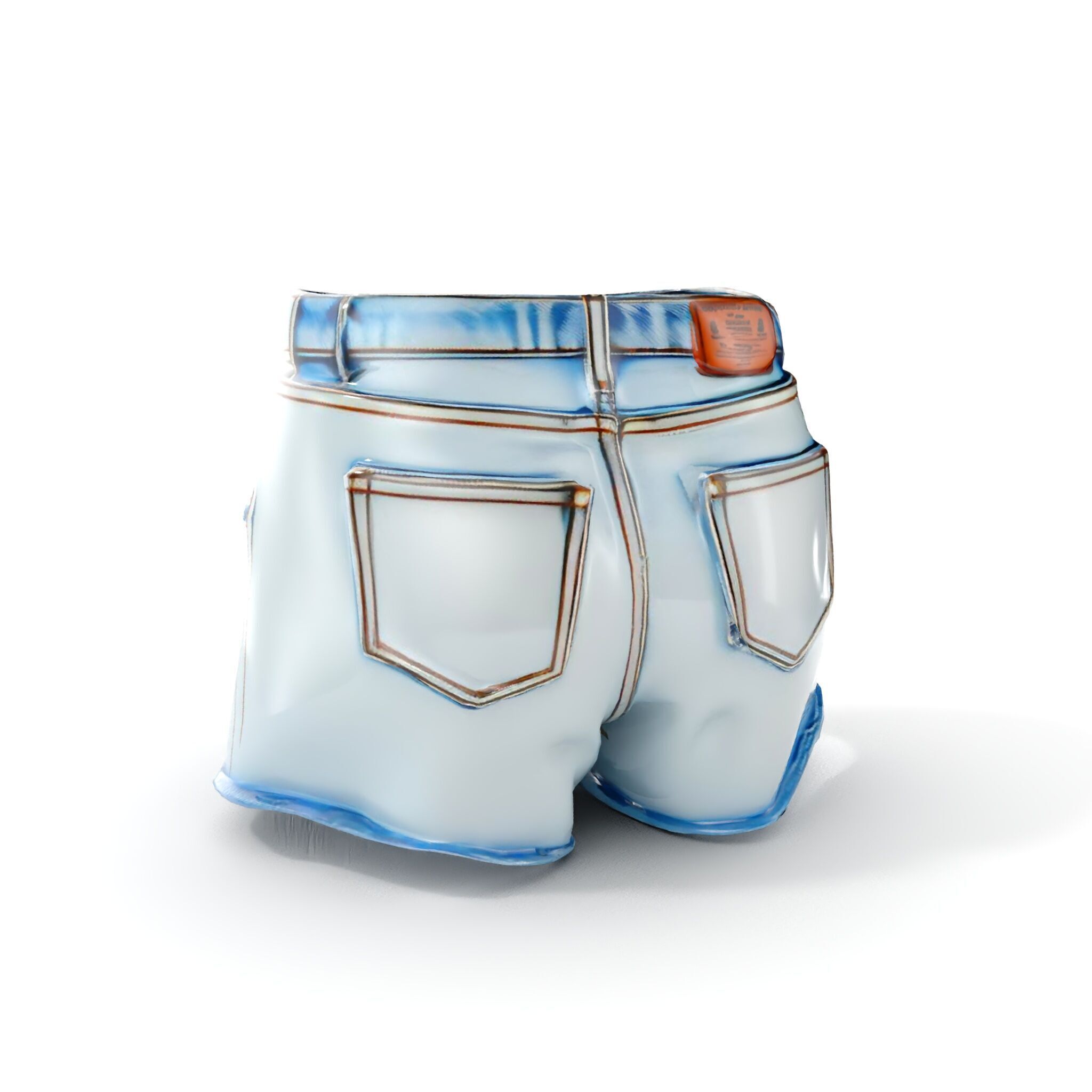 Denim Shorts Model Pack for Realistic Rendering and Animation Low-poly 3D model_6