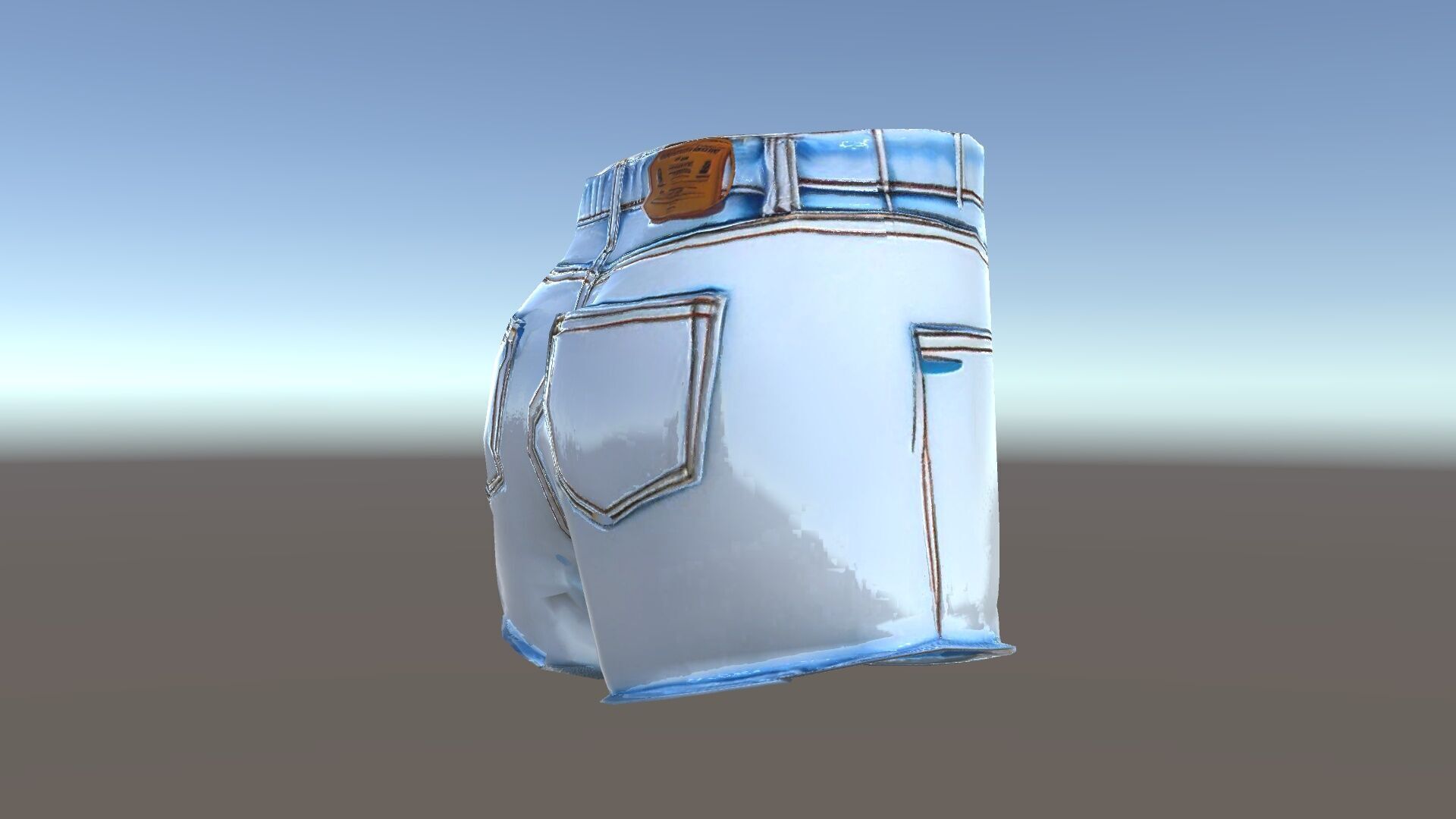 Denim Shorts Model Pack for Realistic Rendering and Animation Low-poly 3D model_35