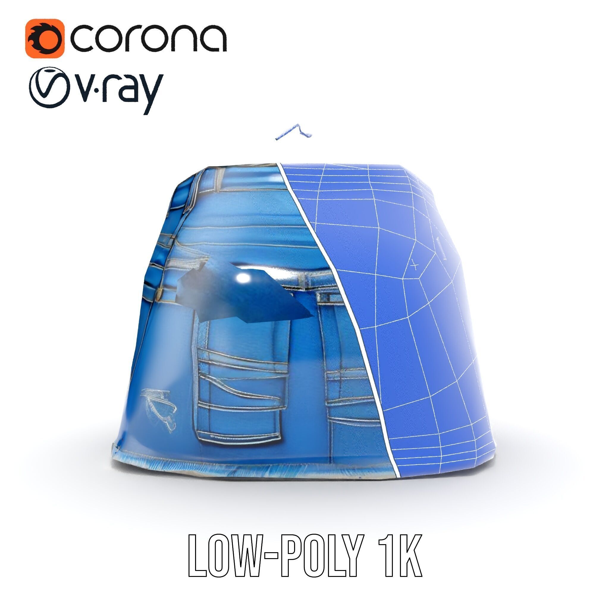 Stylish Denim Skirt Model Pack Low-poly 3D model_26