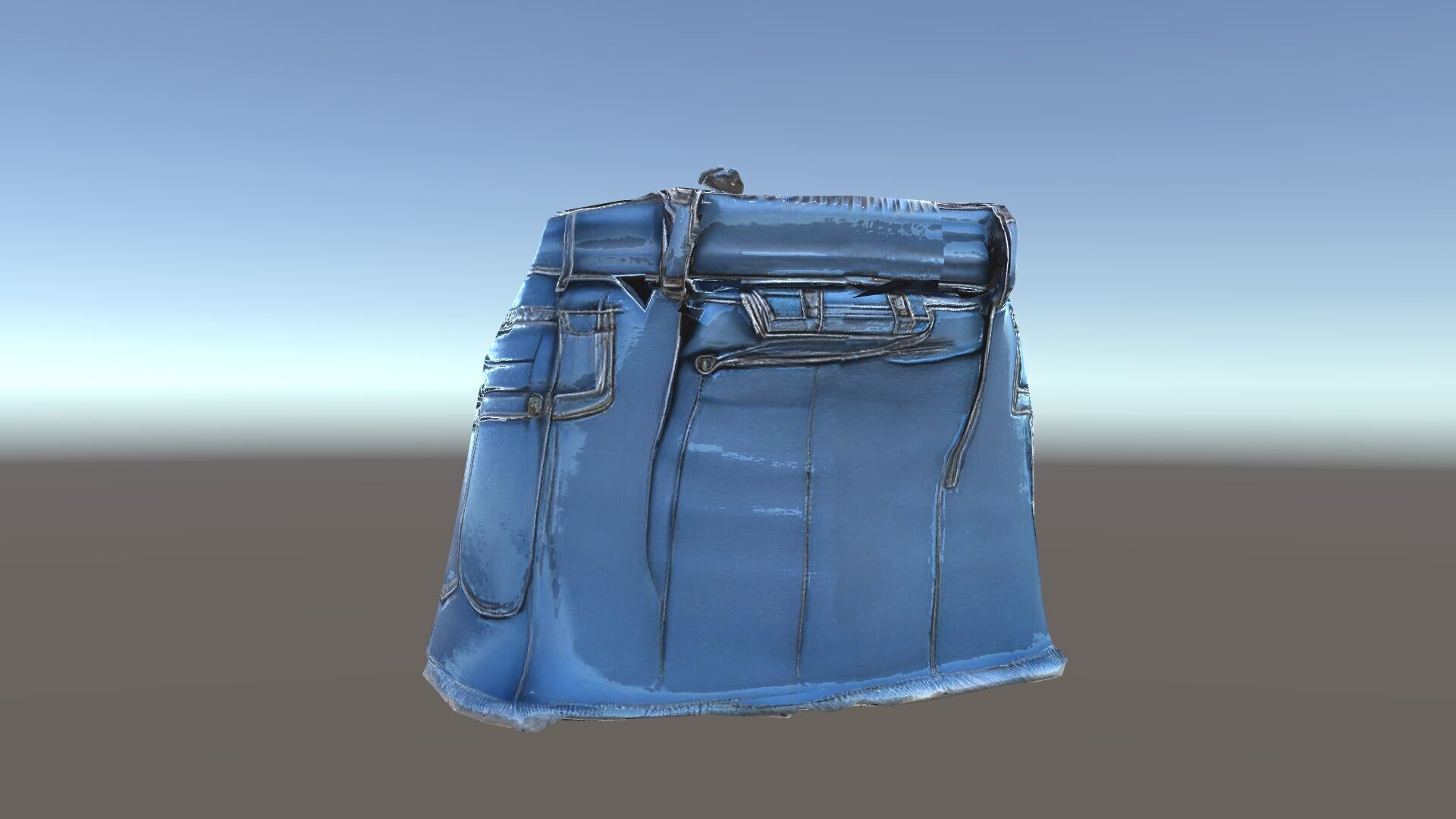 Stylish Denim Skirt Model Pack Low-poly 3D model_34