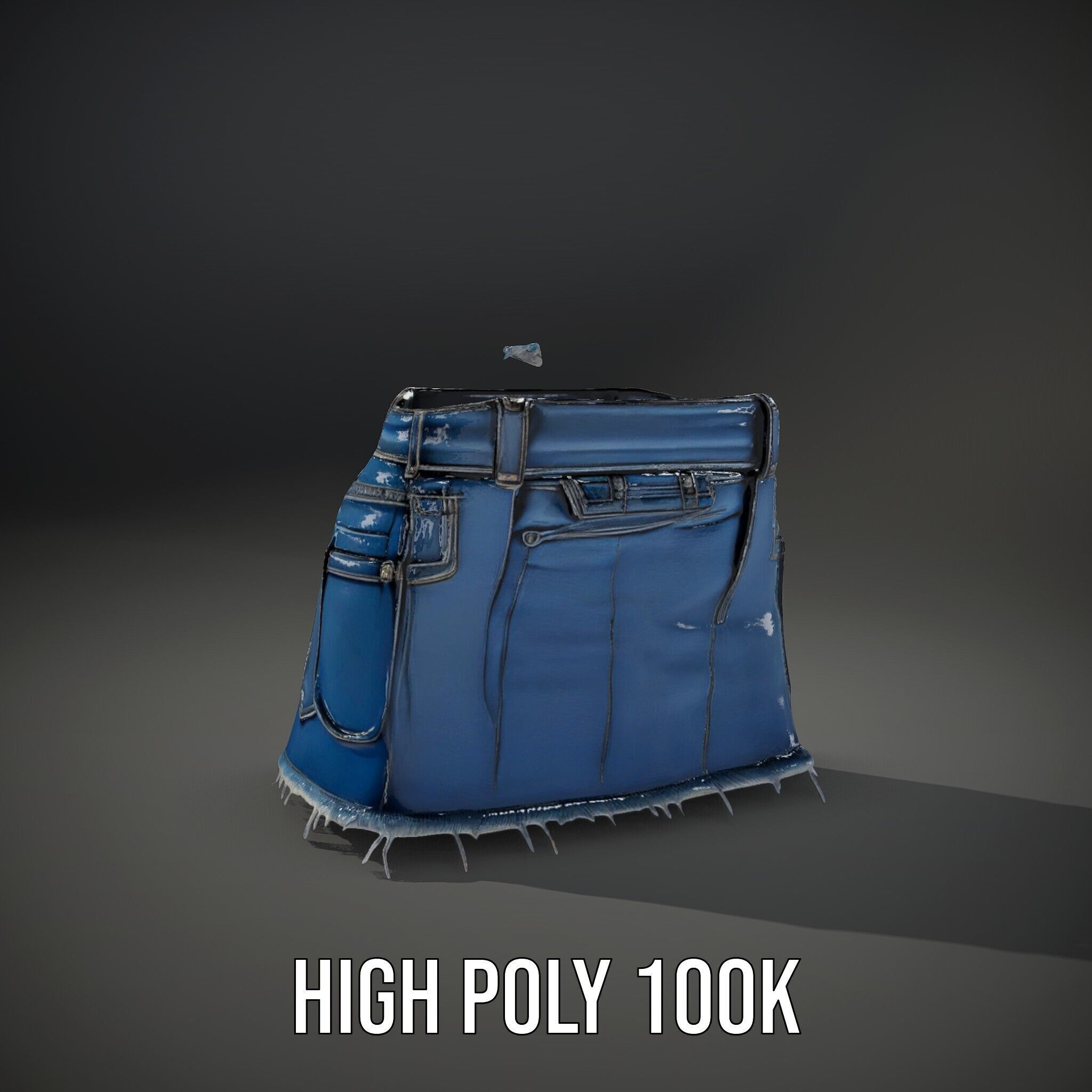 Stylish Denim Skirt Model Pack Low-poly 3D model_8