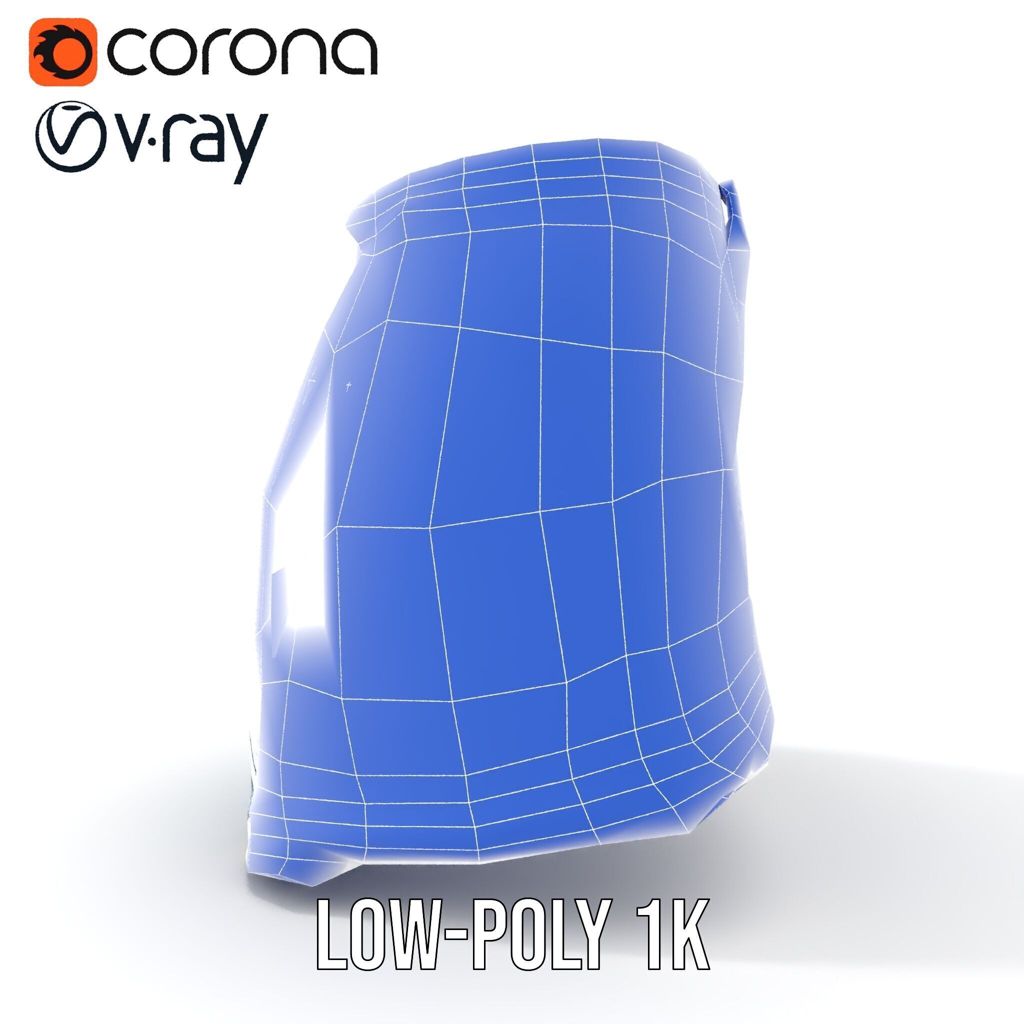 Denim Skirt with Rhinestones Model Pack Low-poly 3D model_32