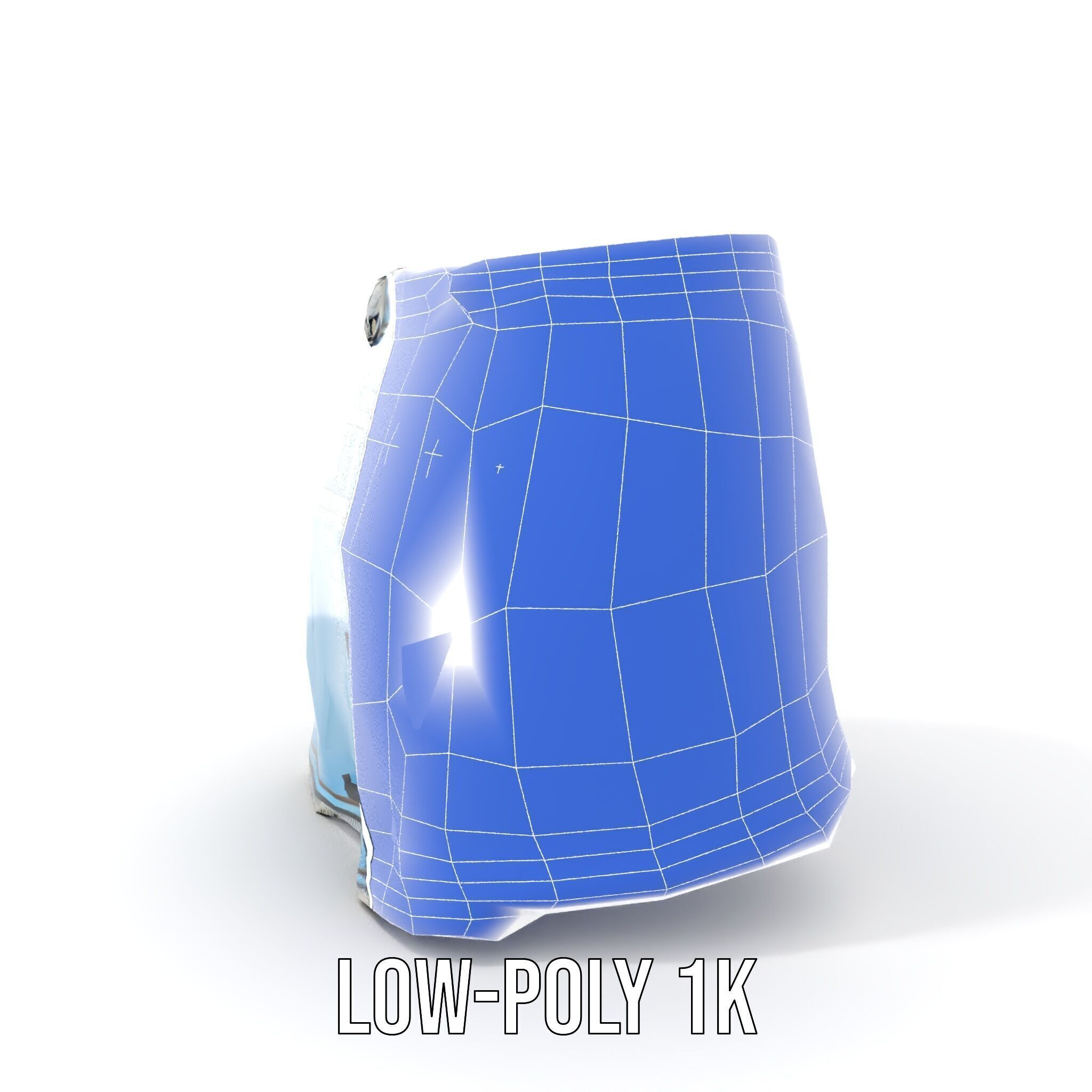Denim Skirt with Rhinestones Model Pack Low-poly 3D model_23