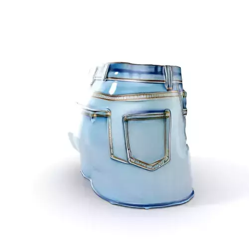 Denim Skirt Model Pack with Realistic Textures Low-poly 3D model