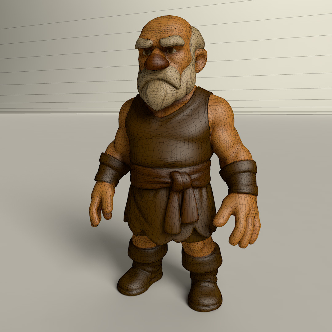 Stylized Game Ready Human Character Rigged named Melos Low-poly 3D model_3