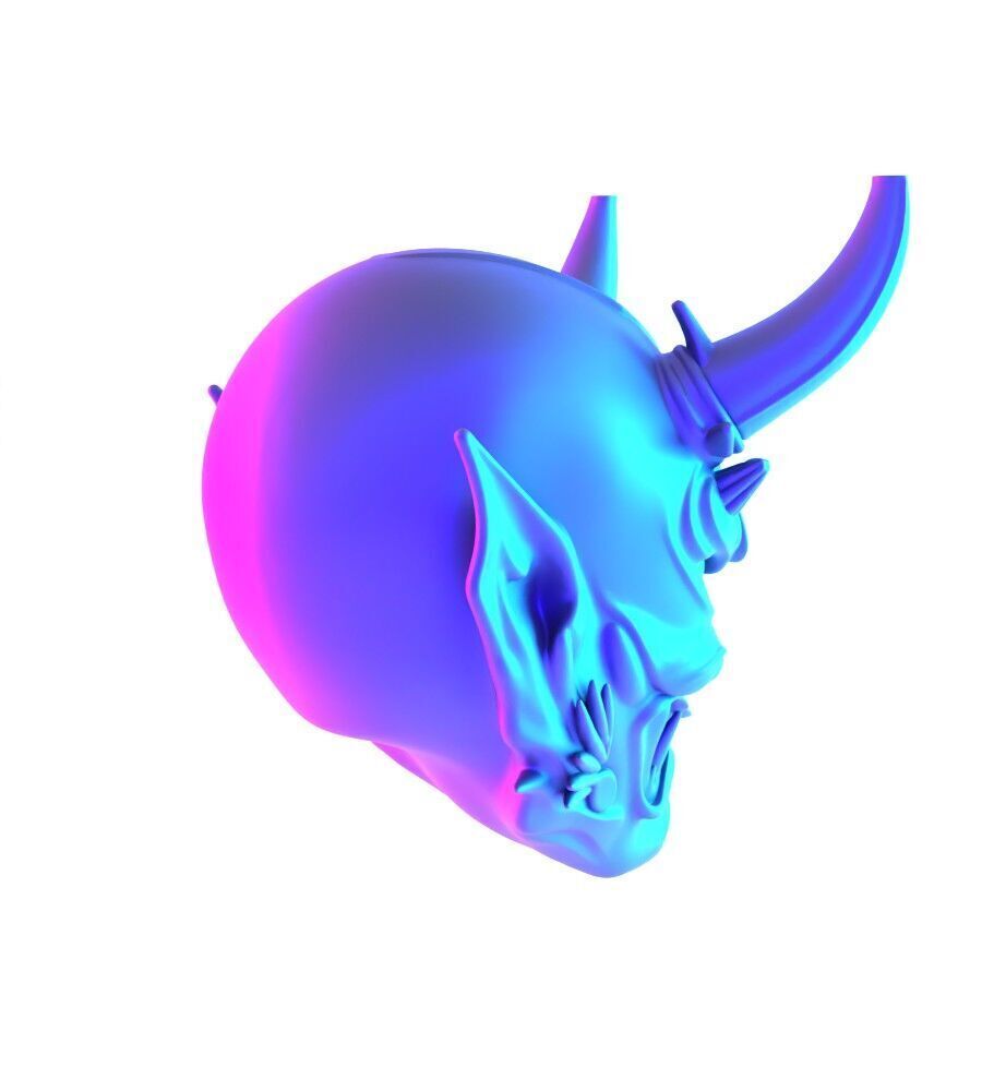 Japanese Imperial Golden Mask Nipponese mask toy 3D print model_15