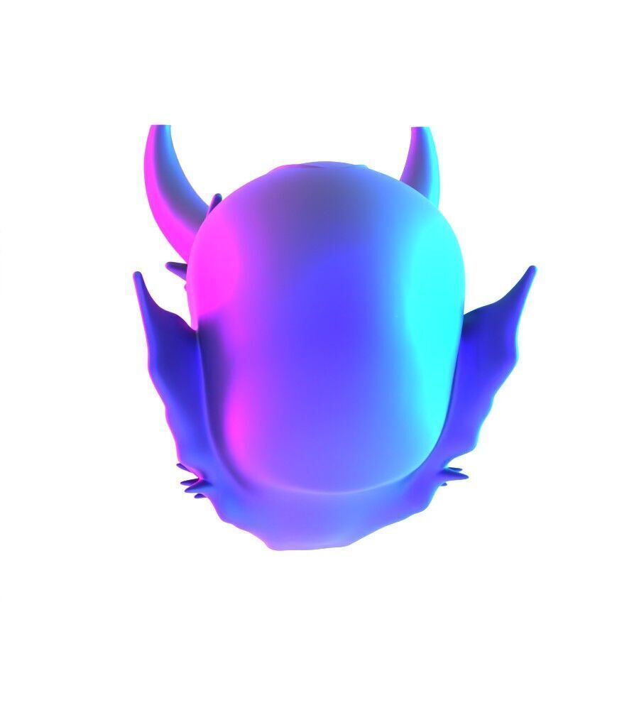 Japanese Imperial Golden Mask Nipponese mask toy 3D print model_11