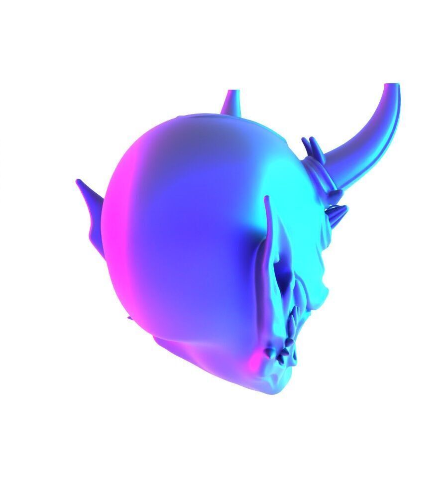 Japanese Imperial Golden Mask Nipponese mask toy 3D print model_14