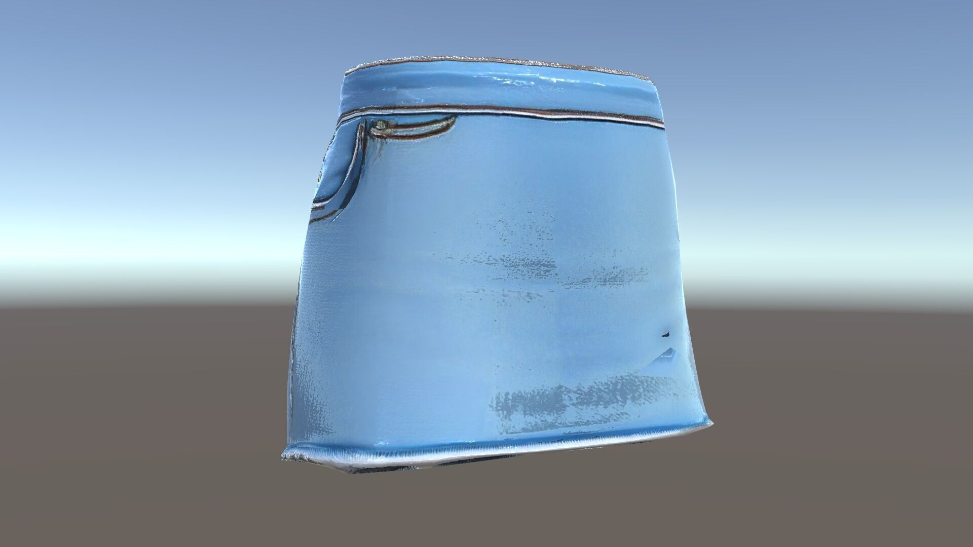 Denim Skirt Model Pack with Textured Details Low-poly 3D model_35