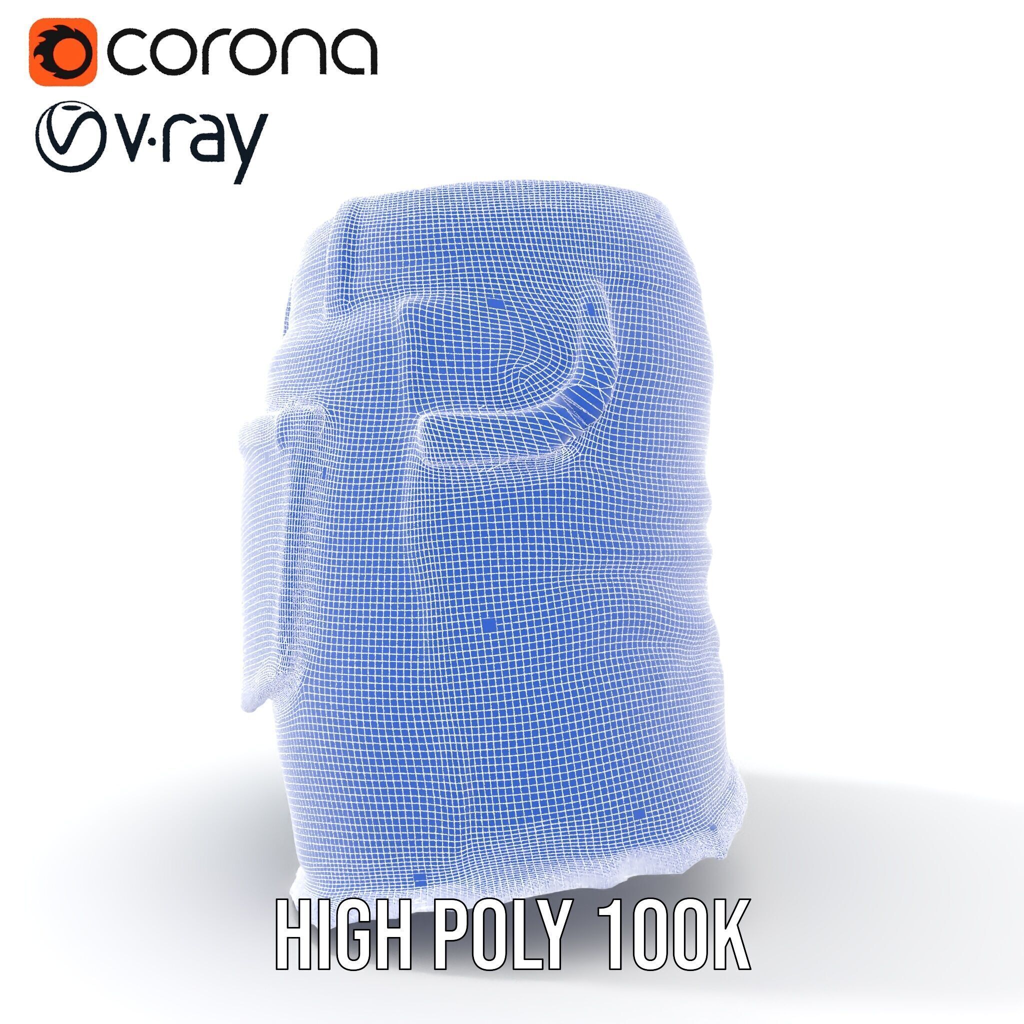 Denim Skirt Model Pack with Textured Details Low-poly 3D model_33