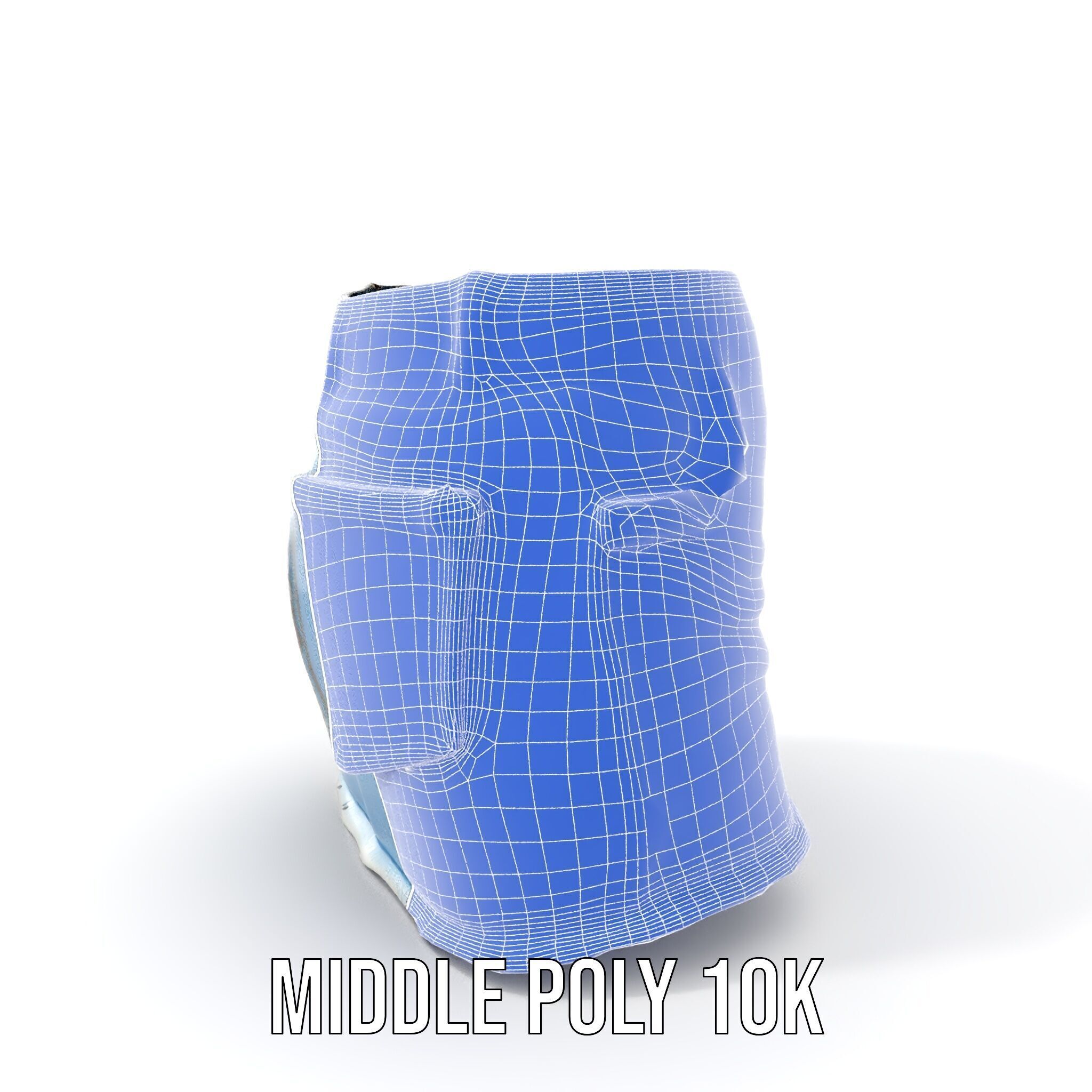 Denim Skirt Model Pack with Textured Details Low-poly 3D model_22