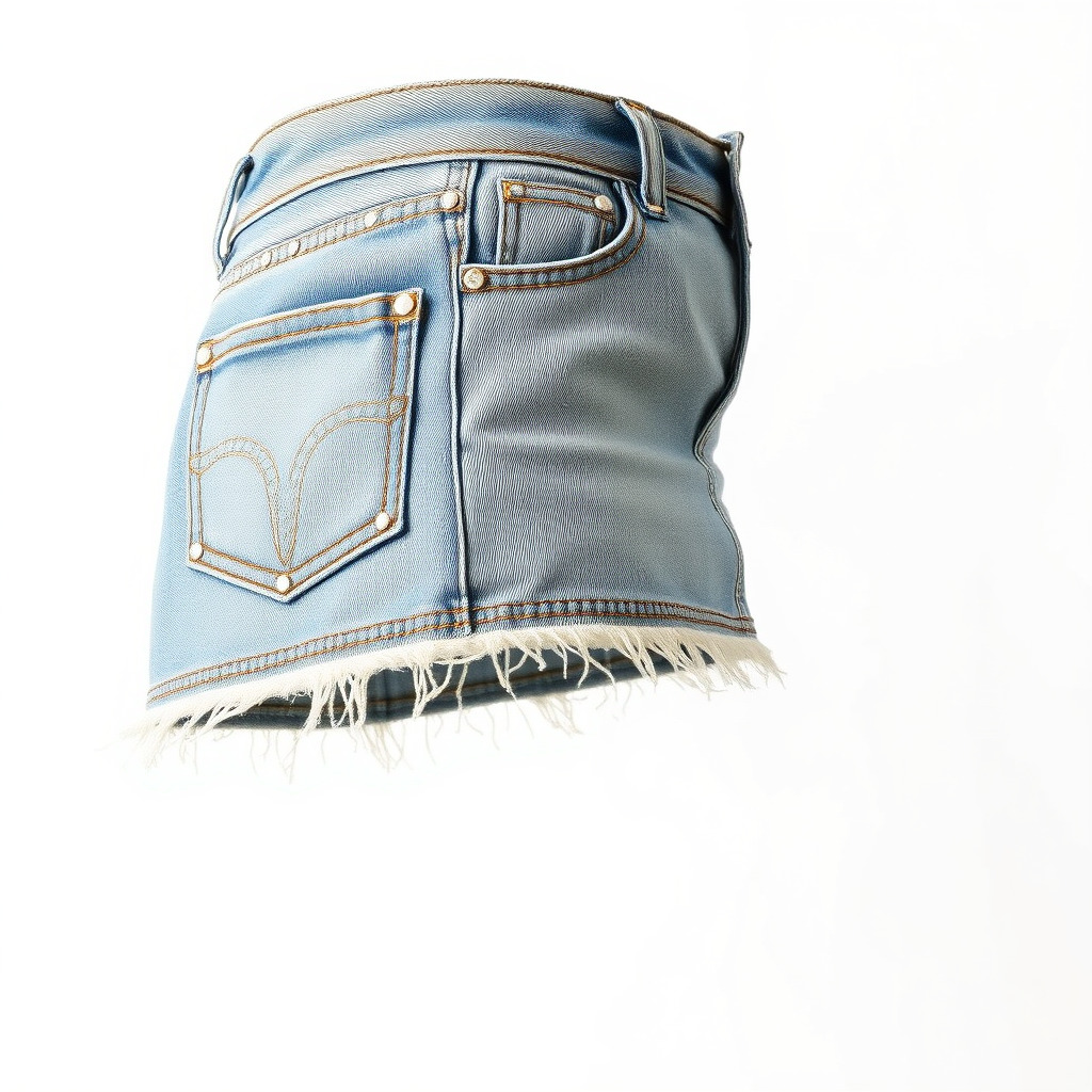 Denim Skirt D Model Pack Low-poly 3D model_2