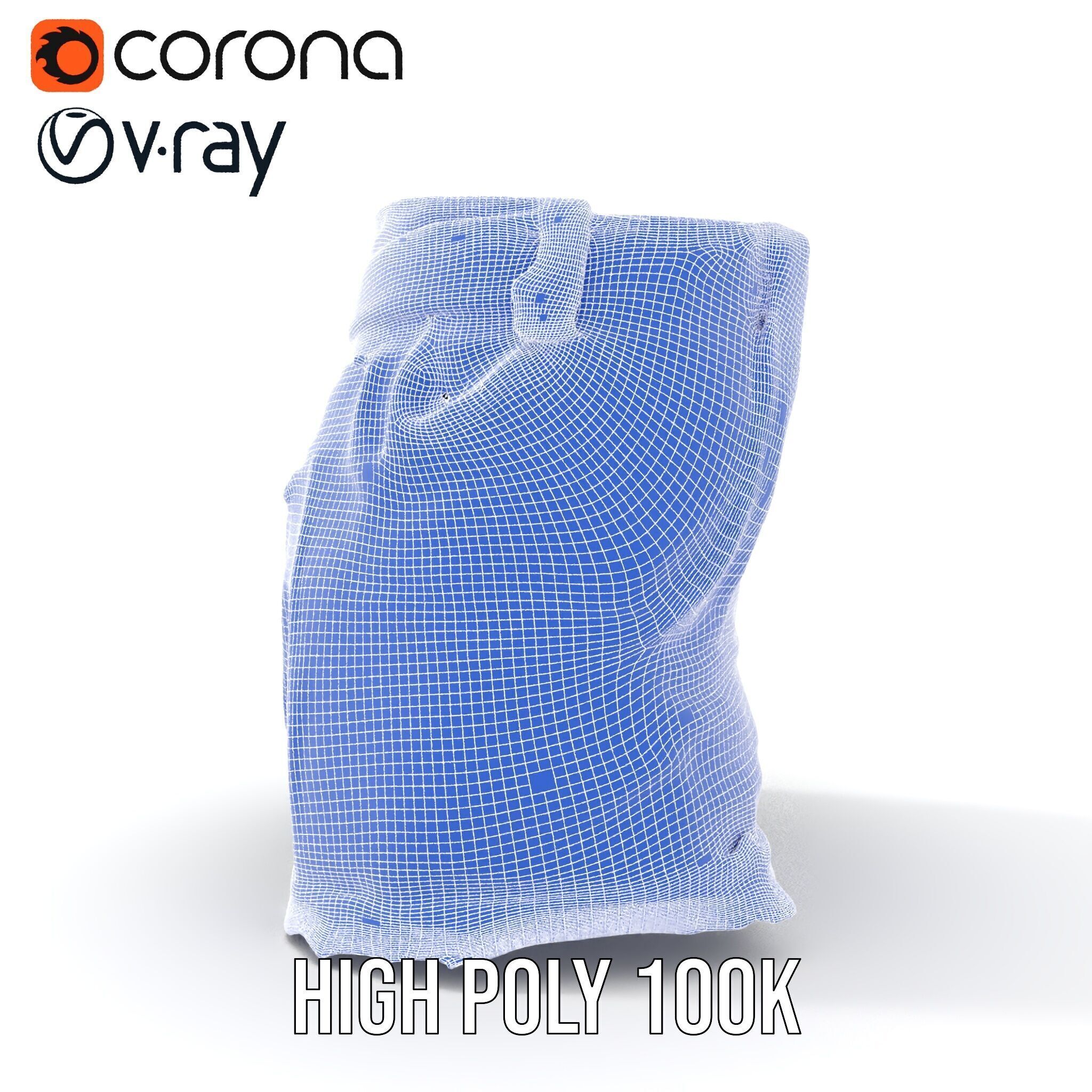 Denim Skirt D Model Pack Low-poly 3D model_33