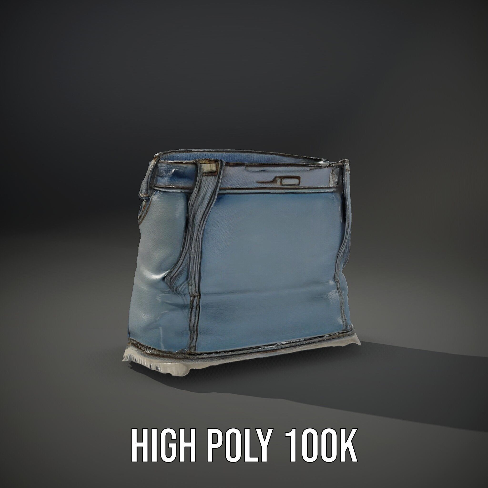 Denim Skirt D Model Pack Low-poly 3D model_8