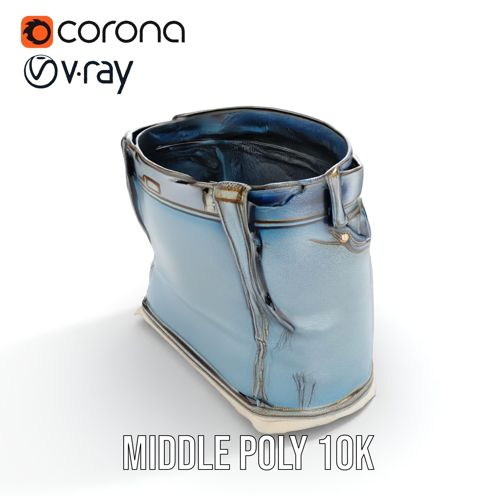 Denim Skirt D Model Pack Low-poly 3D model_17