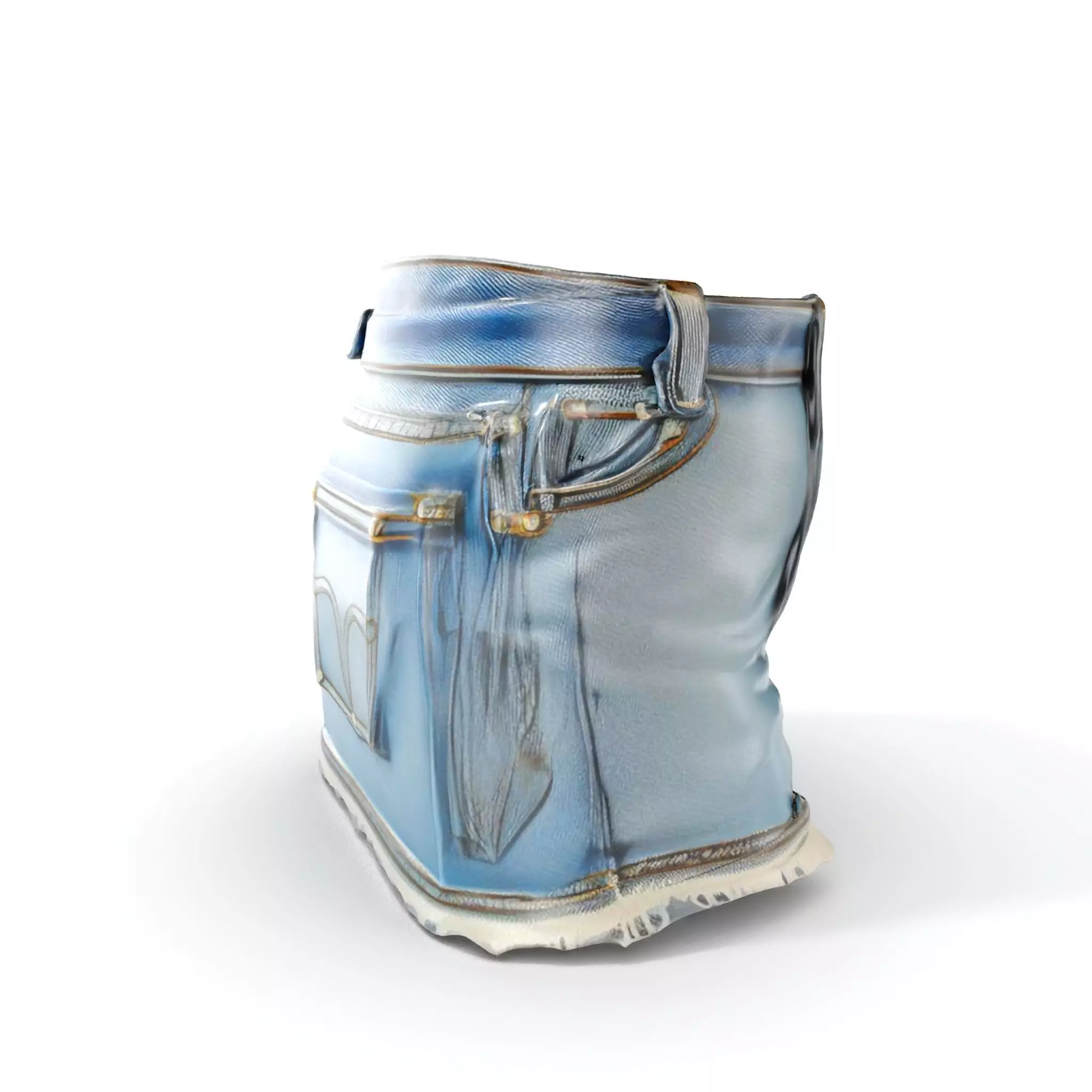 Denim Skirt D Model Pack Low-poly 3D model_0